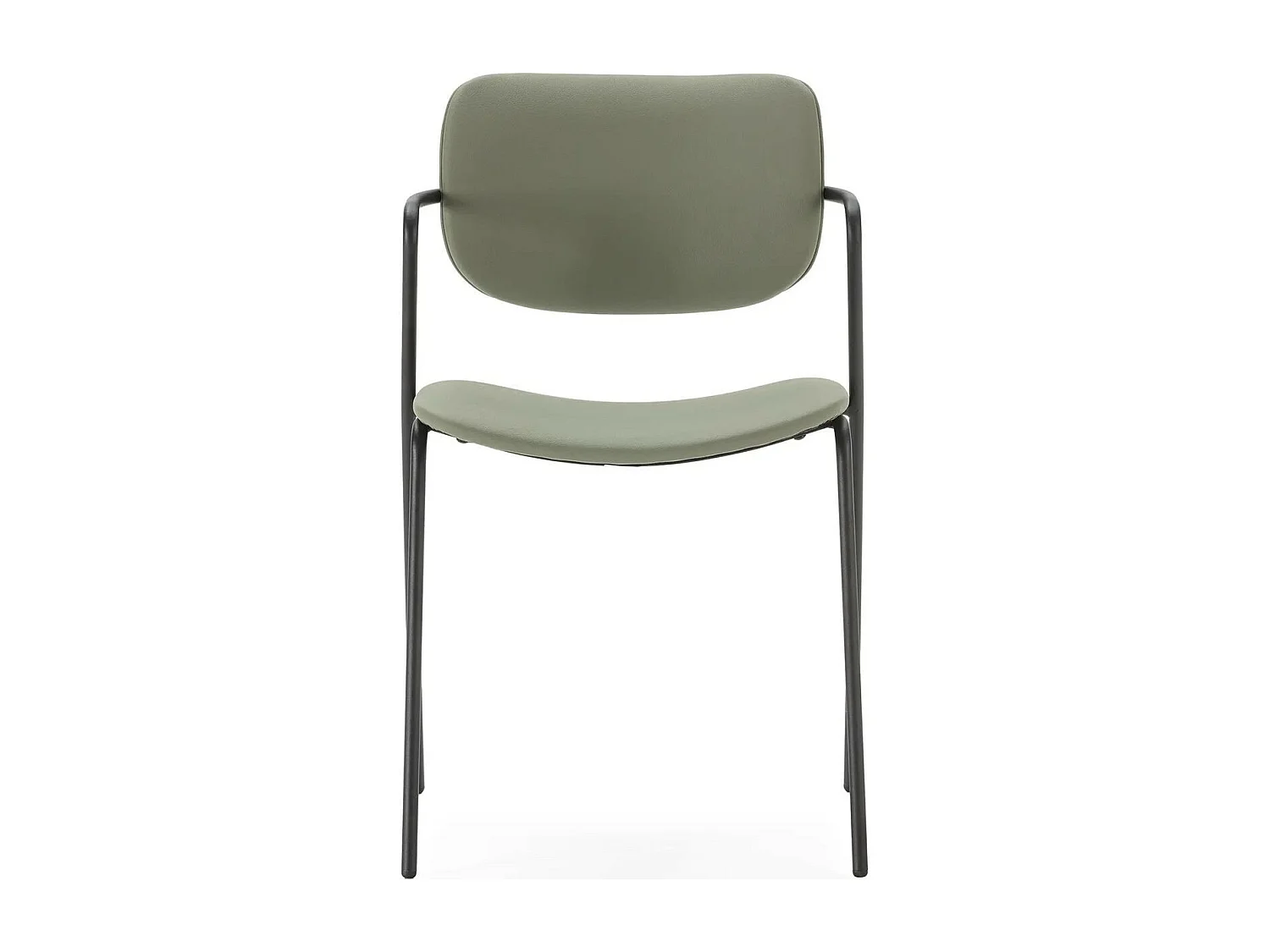 Lot de 2 chaises en simili vert olive - Skandi