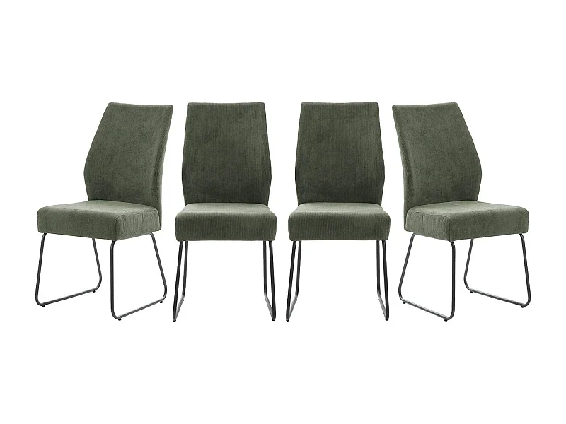 Eetkamerstoel Alan - 45x62x50cm - Groen - Set van 4