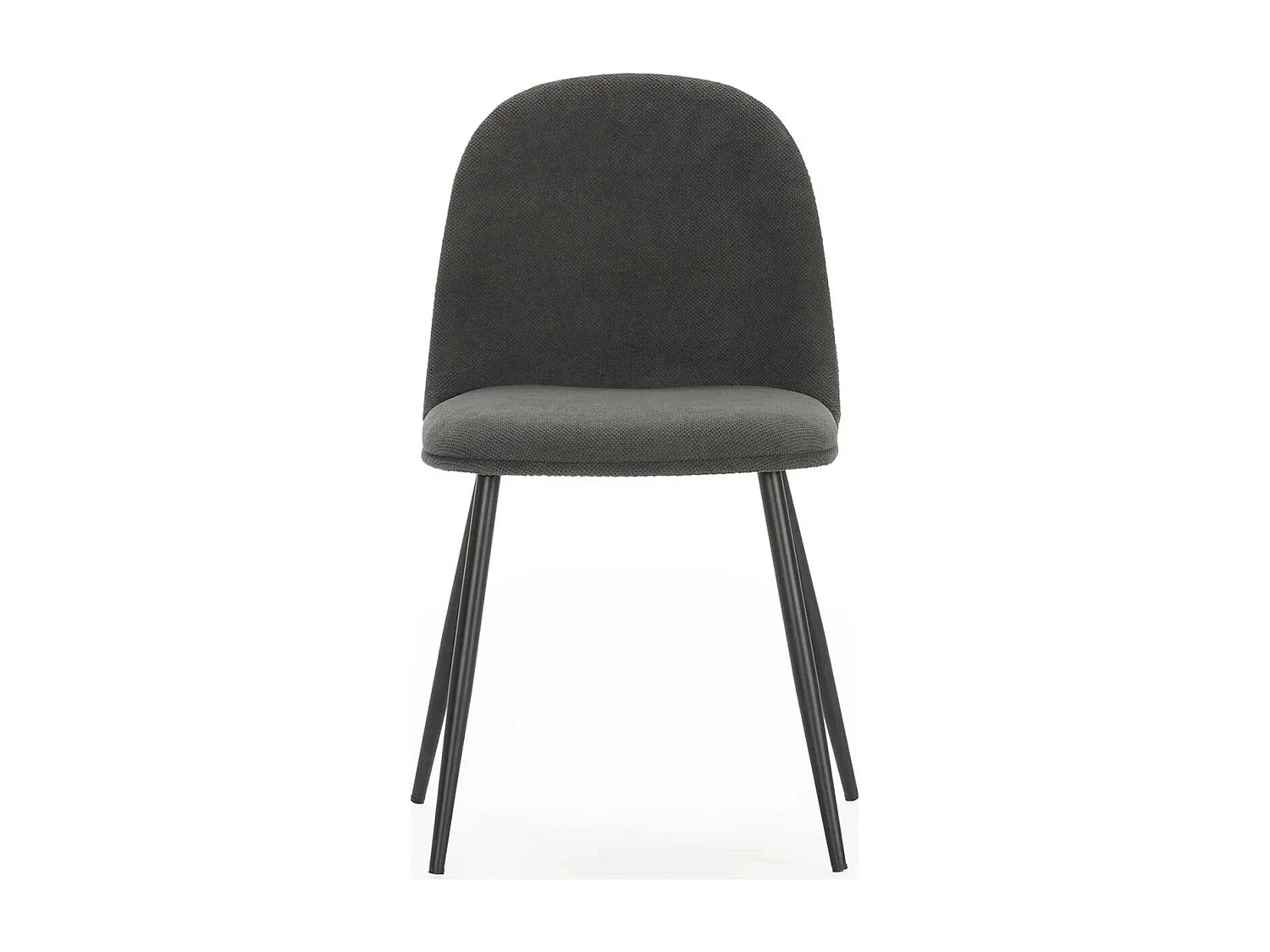 Lot de 4 chaises en tissu gris foncé - Haven