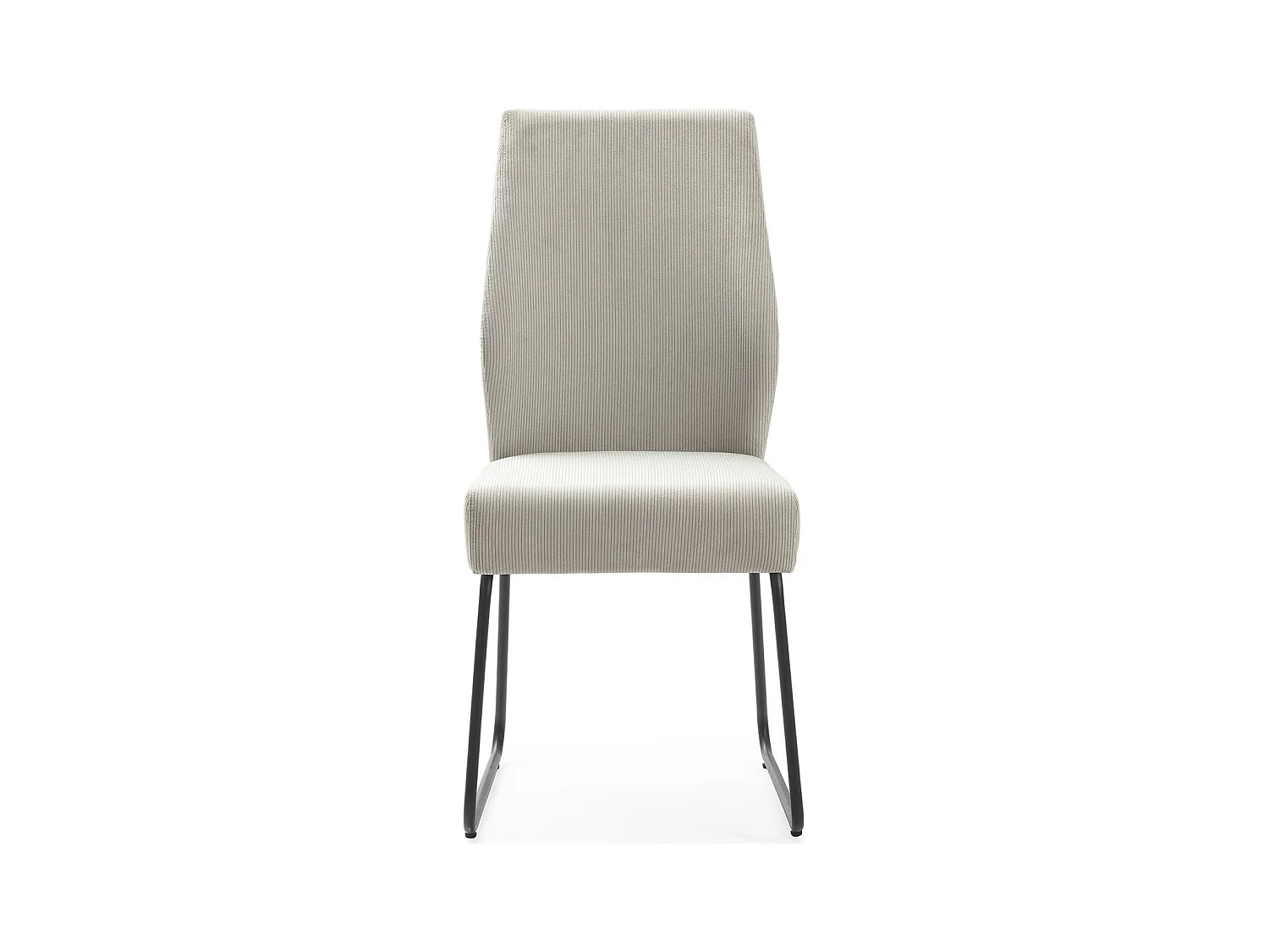 Lot de 4 chaises en velours côtelé gris clair - Stuga