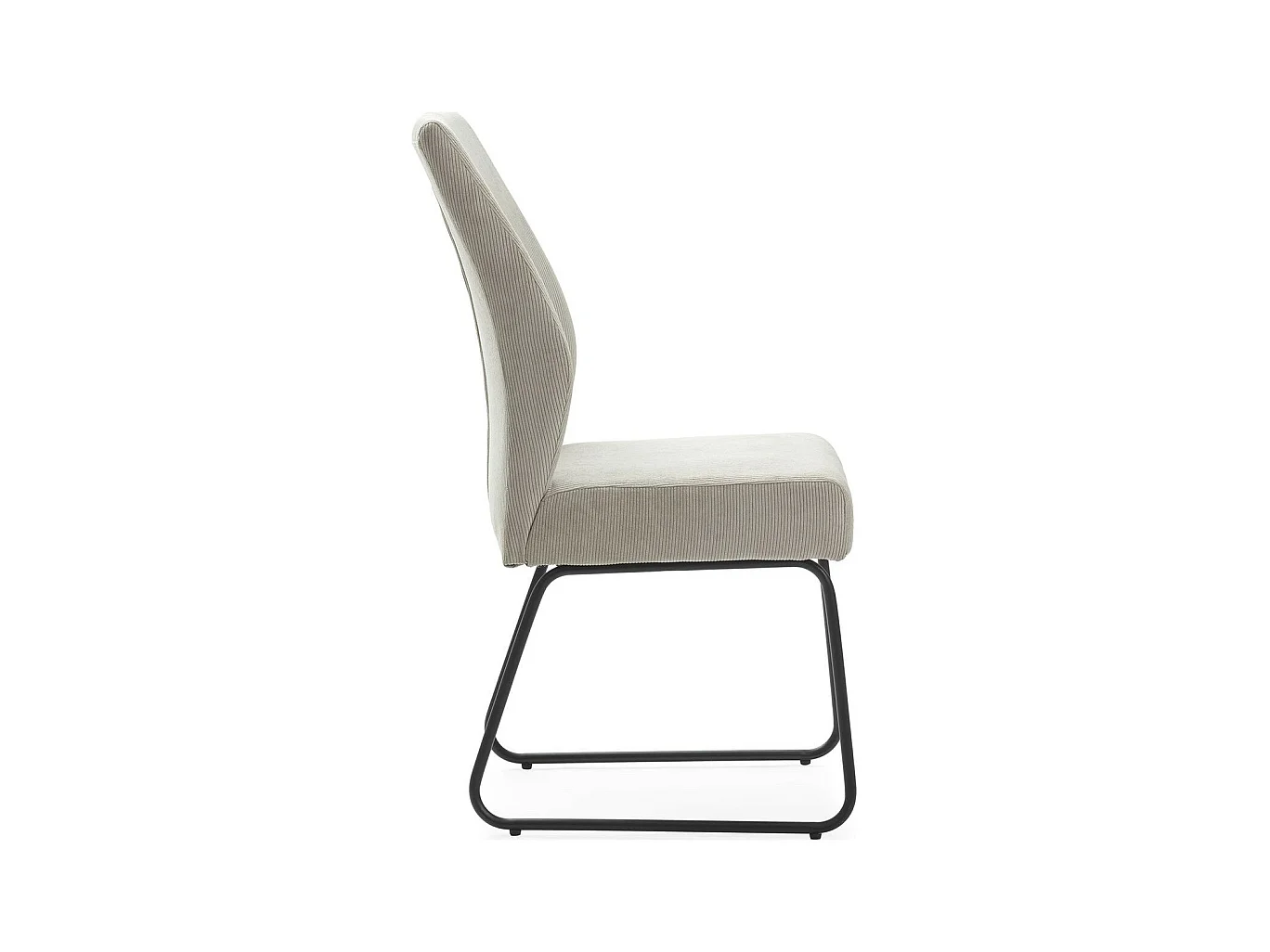 Lot de 4 chaises en velours côtelé gris clair - Stuga