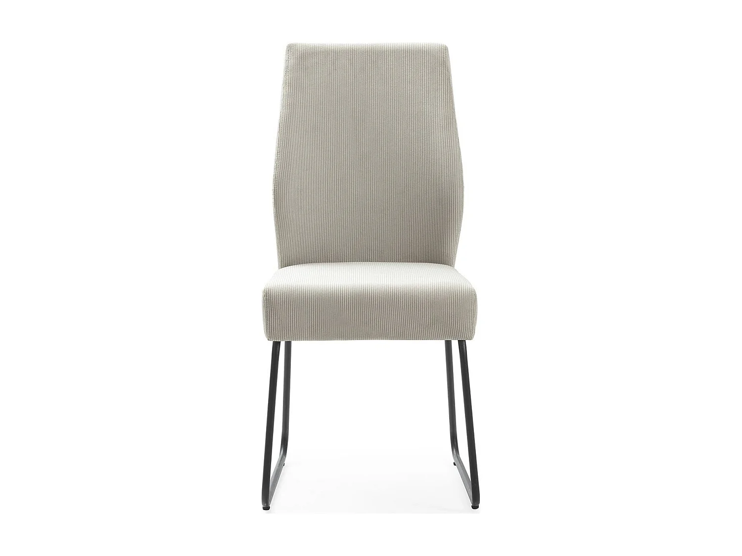 Lot de 4 chaises en velours côtelé gris clair - Stuga