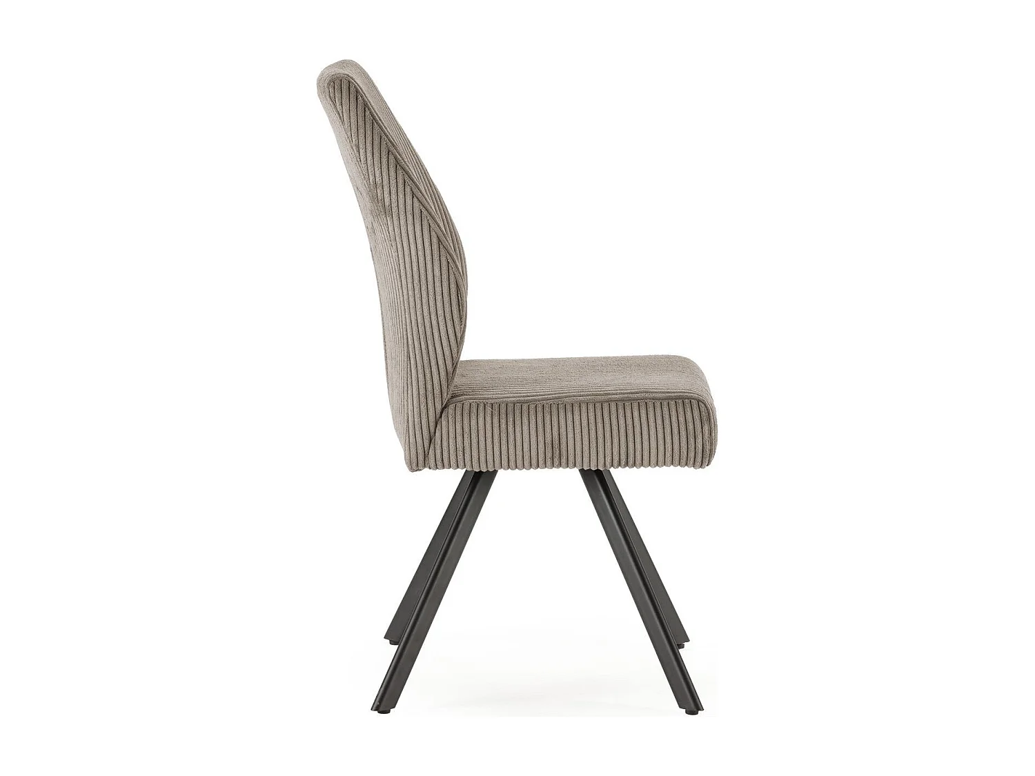 Lot de 2 chaises en velours côtelé gris clair - Lagom