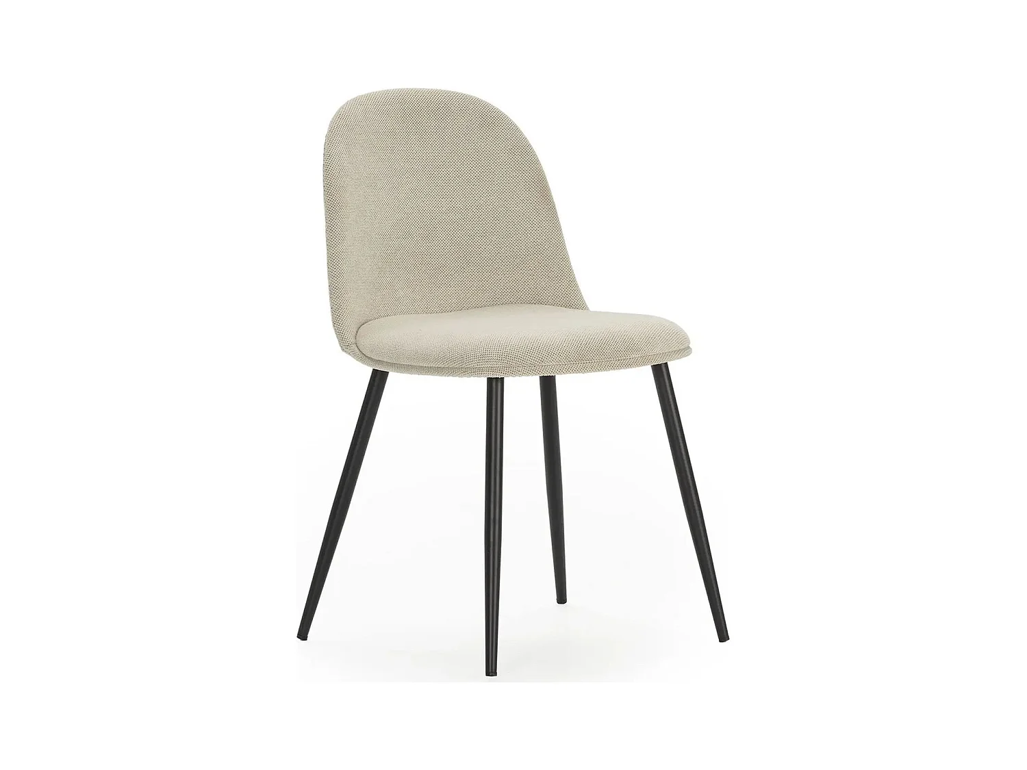 Lot de 4 chaises en tissu beige - Haven