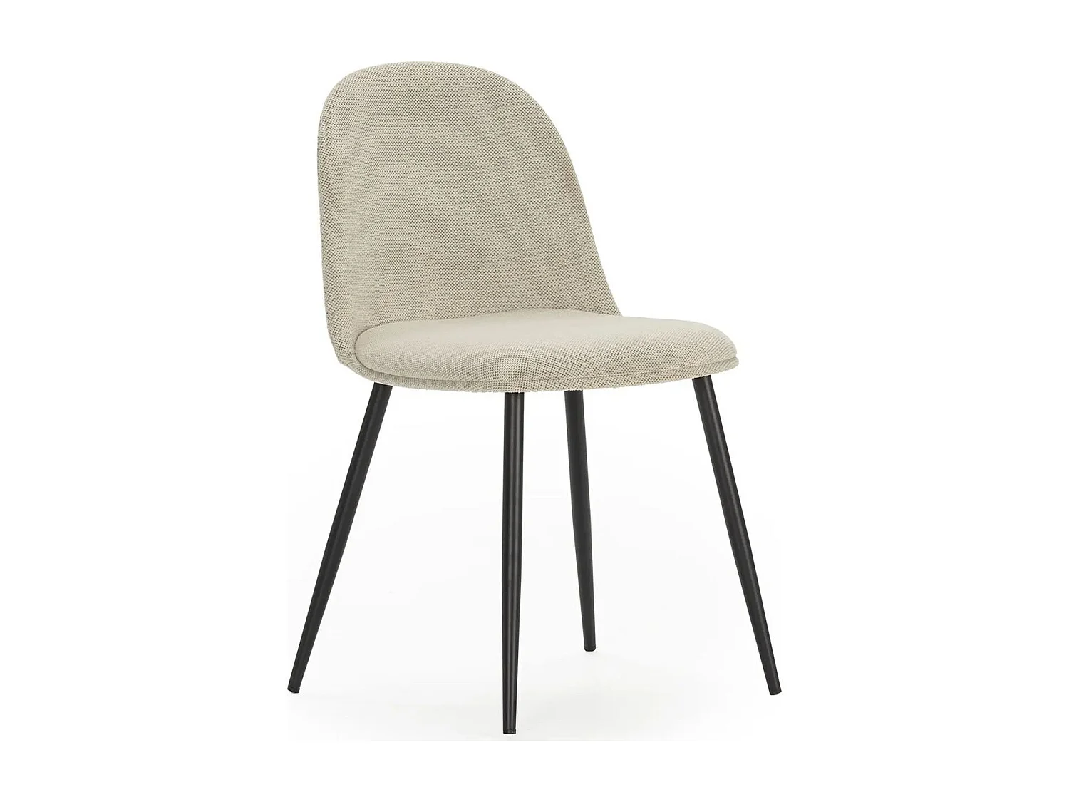 Lot de 4 chaises en tissu beige - Haven