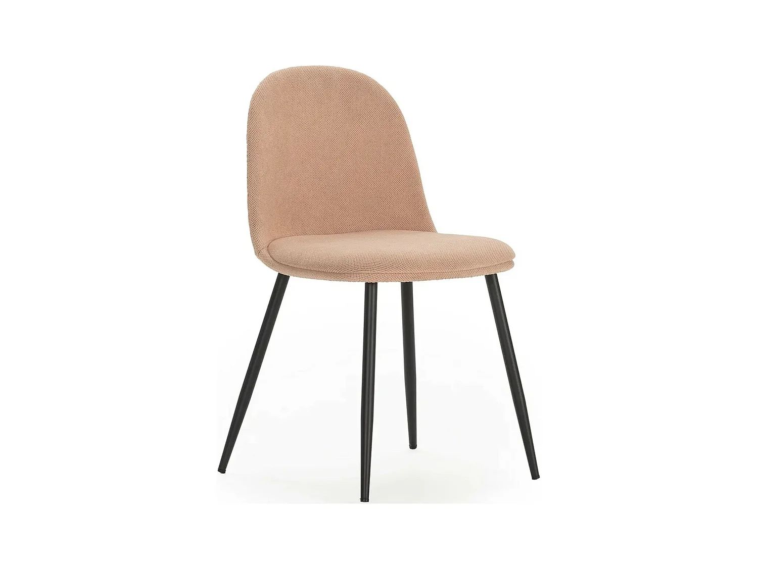 Lot de 4 chaises en tissu rose pâle - Haven