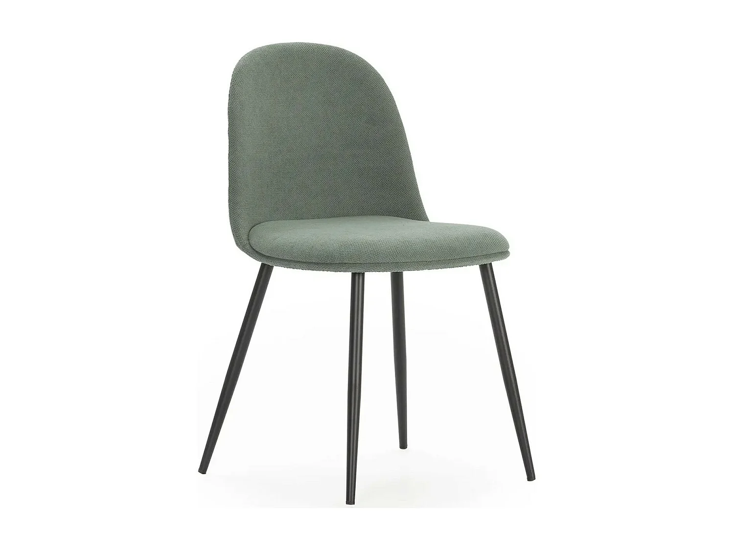 Lot de 4 chaises en tissu vert - Haven