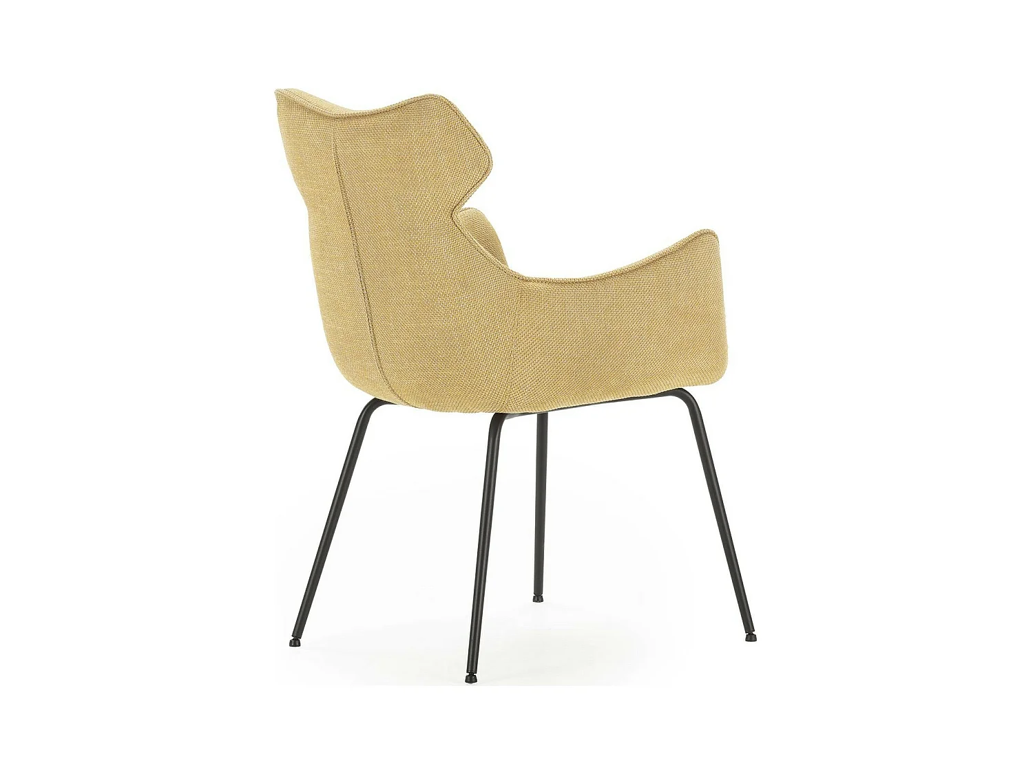 Lot de 2 fauteuils de table en tissu jaune moutarde - Iconic