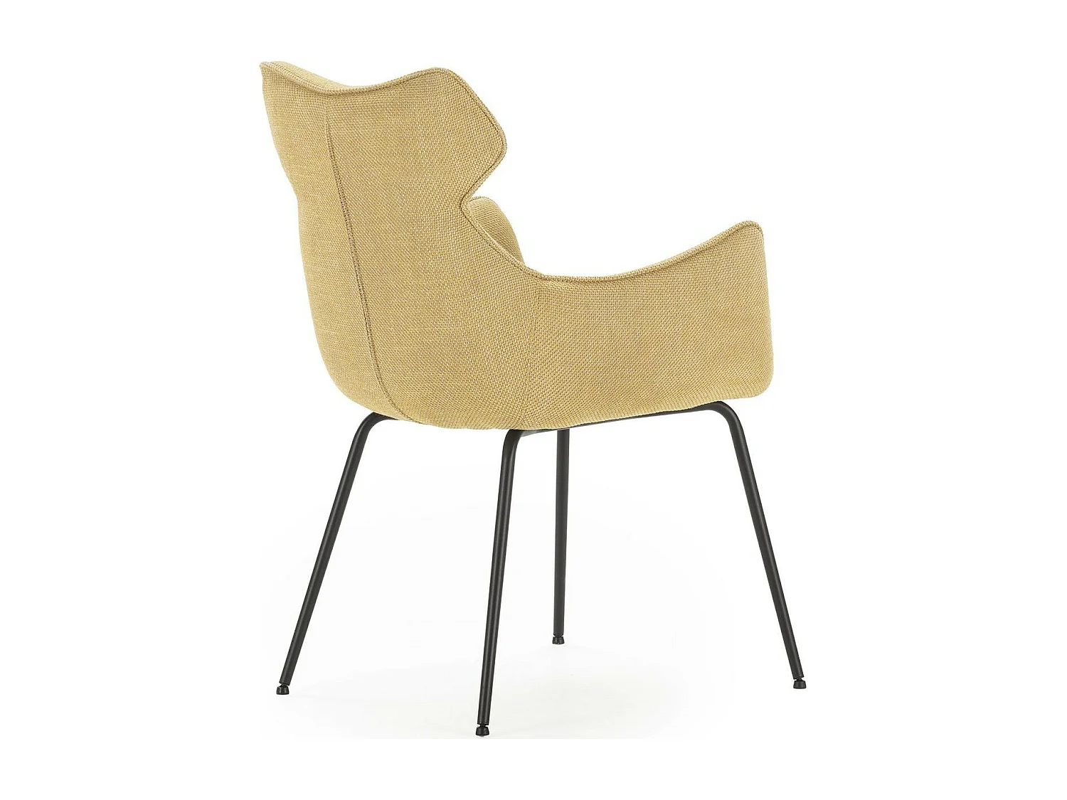 Lot de 2 fauteuils de table en tissu jaune moutarde - Iconic