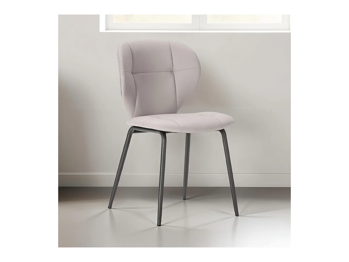 Lot de 2 chaises en tissu beige - Svea