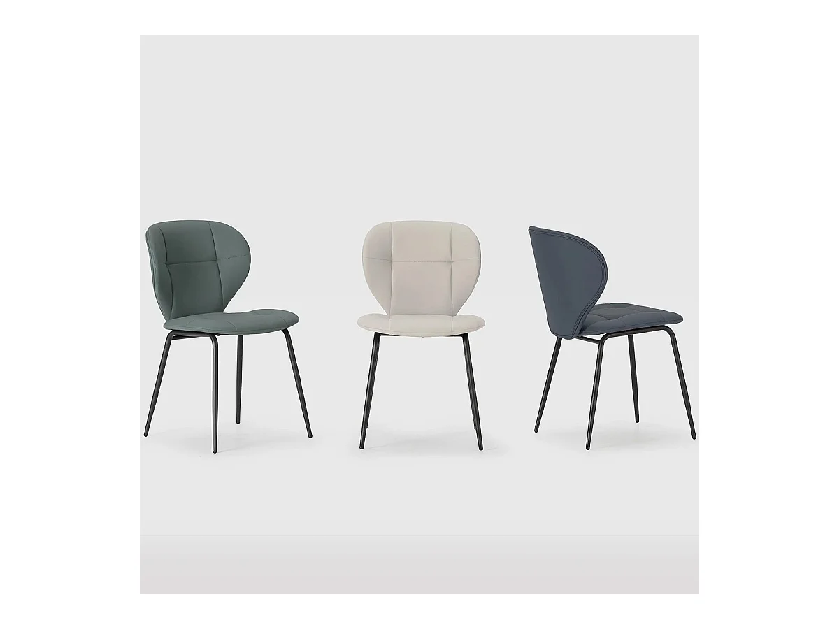 Lot de 2 chaises en tissu beige - Svea