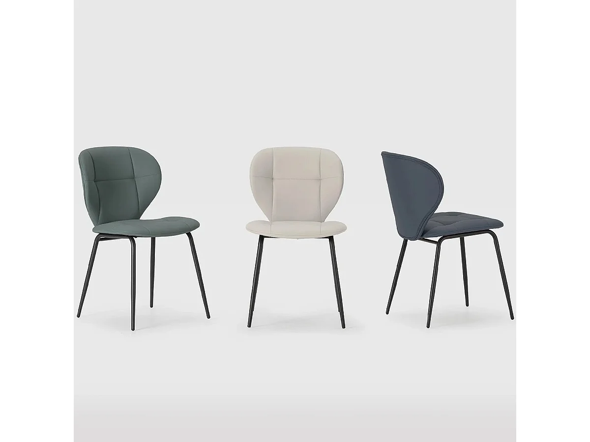 Lot de 2 chaises en tissu beige - Svea