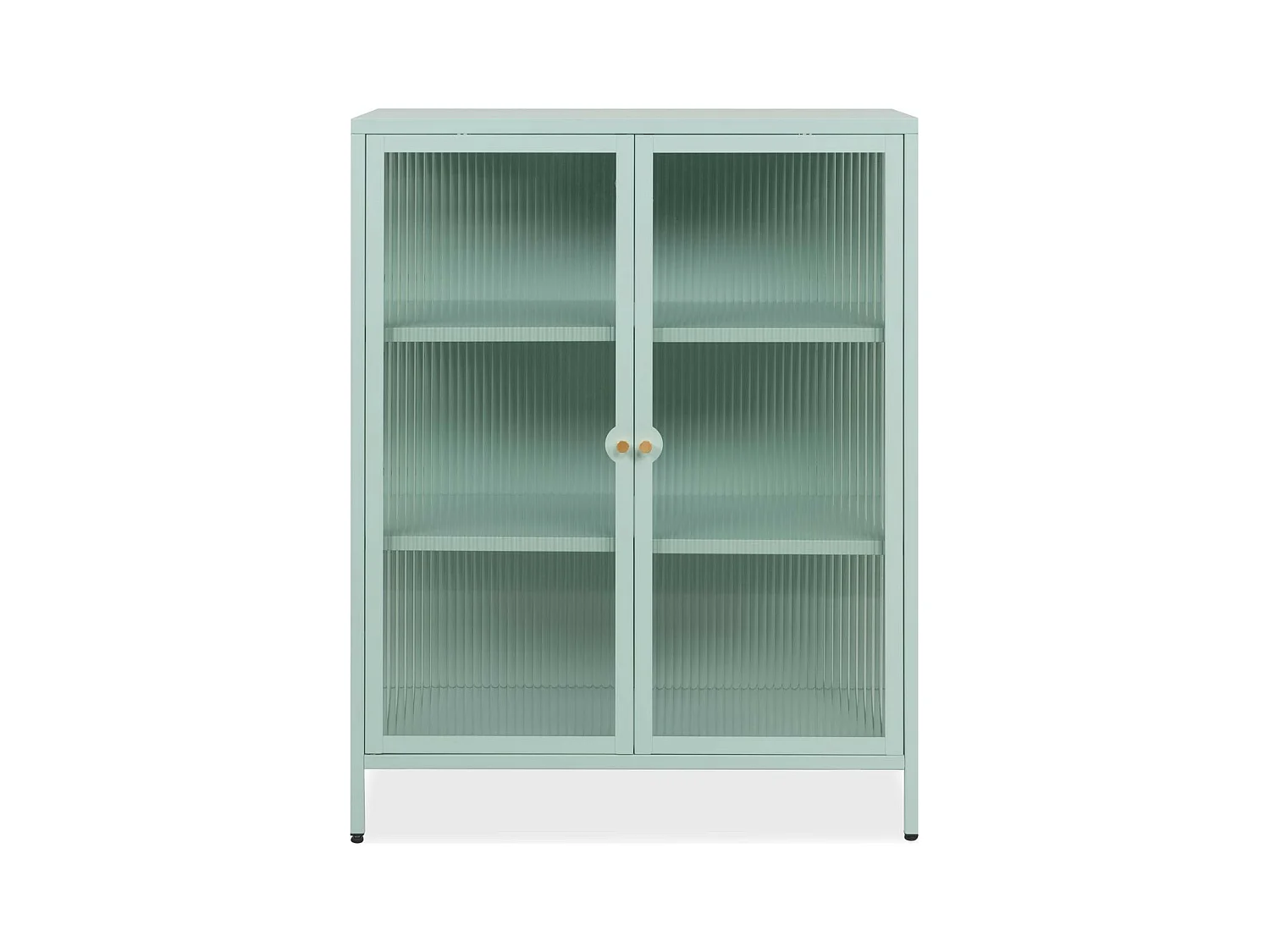 Buffet haut 2 portes vitrées vert menthe - Mick