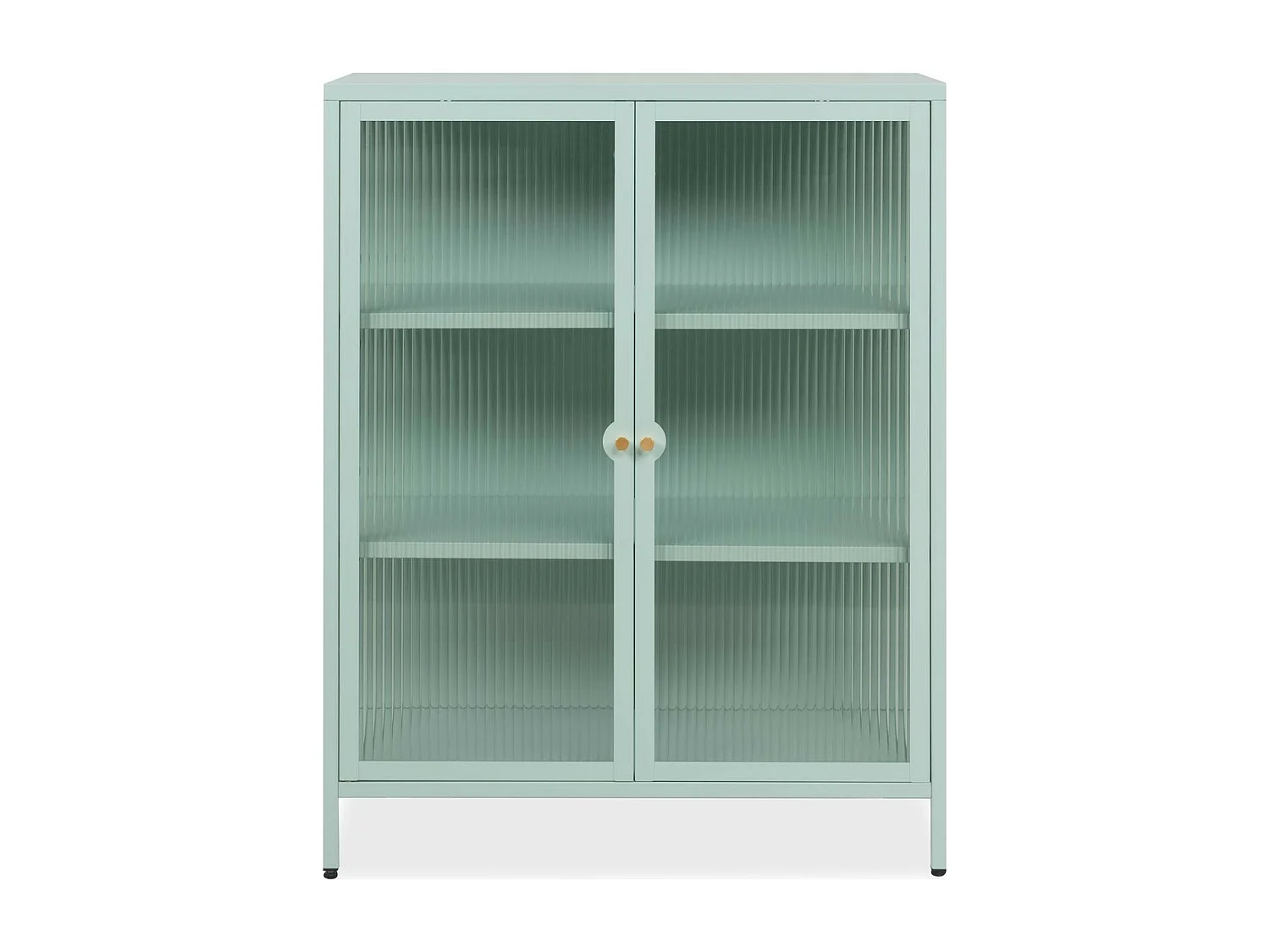 Buffet haut 2 portes vitrées vert menthe - Mick