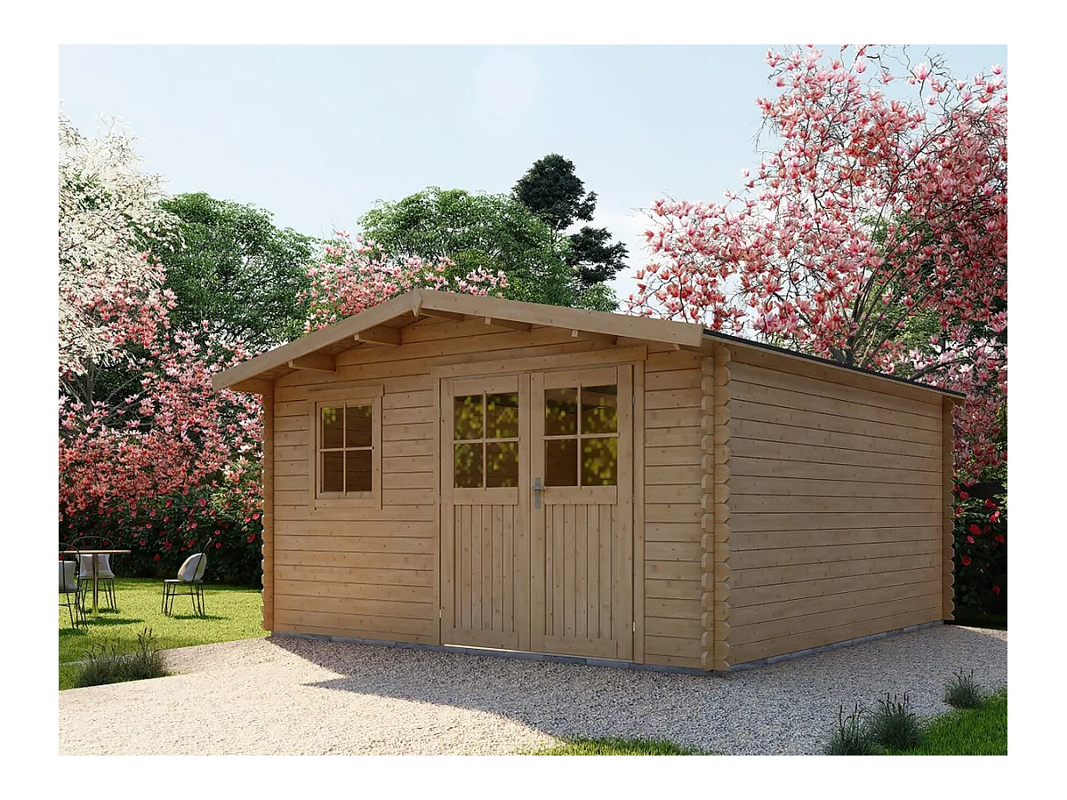Abri de jardin bois "Belval" - 19 m² - 28 mm