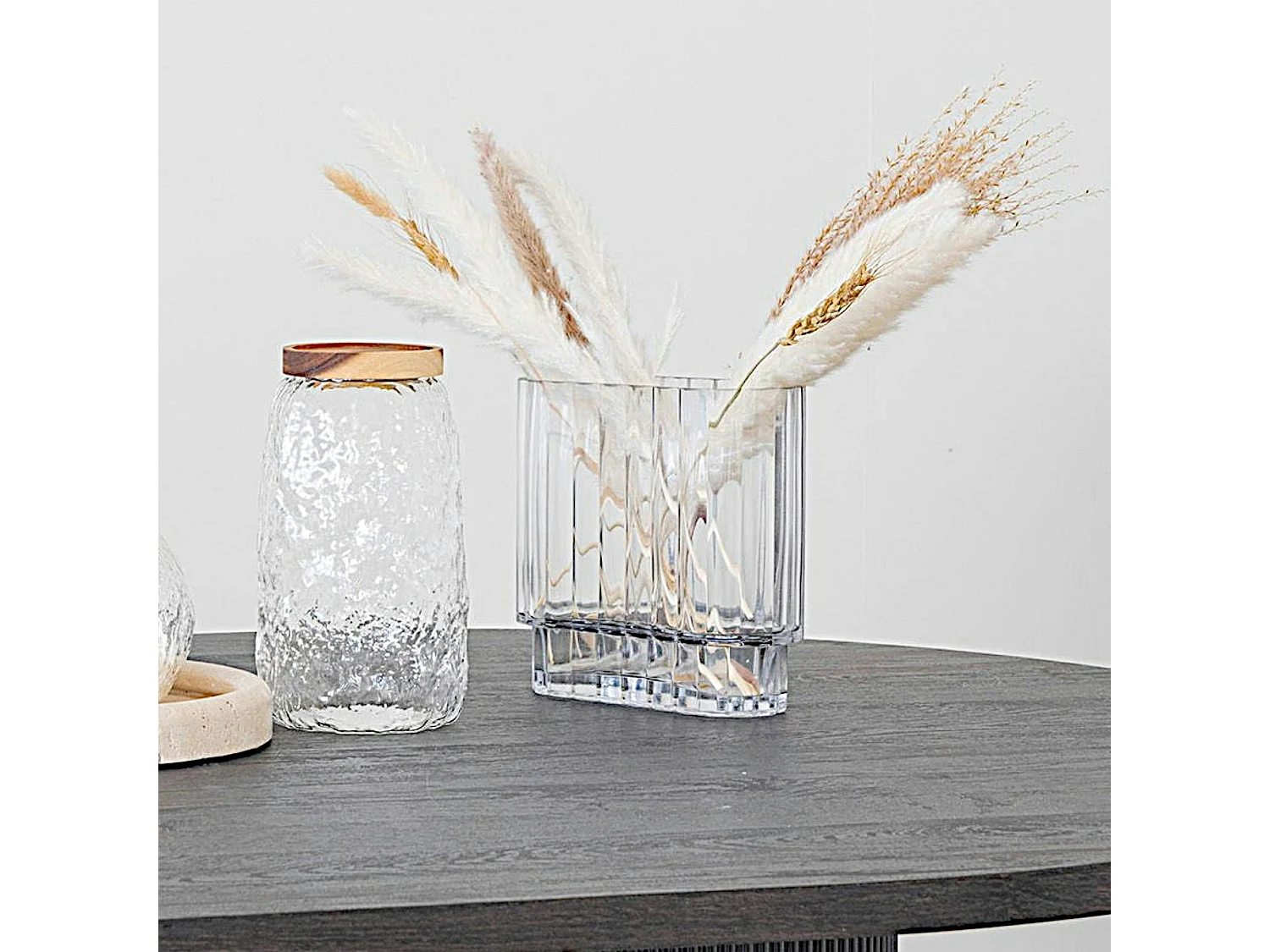 Vase en verre à ouverture large