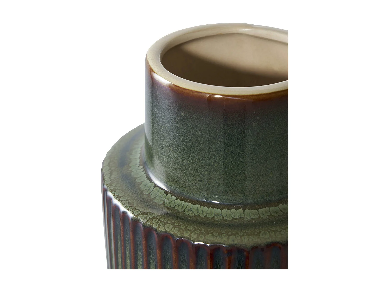 Vase vintage marron et vert