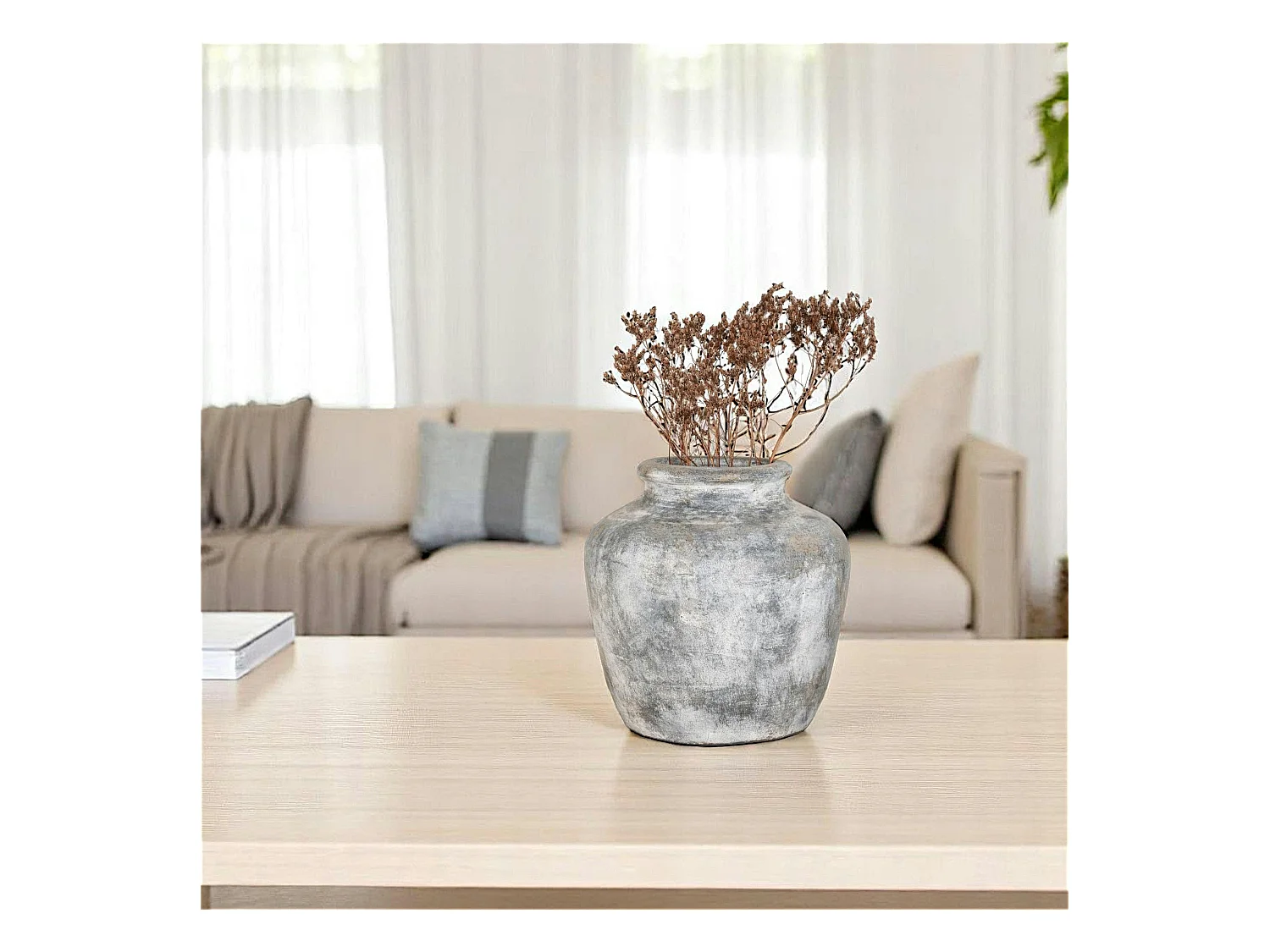 Vase décoratif vintage gris clair