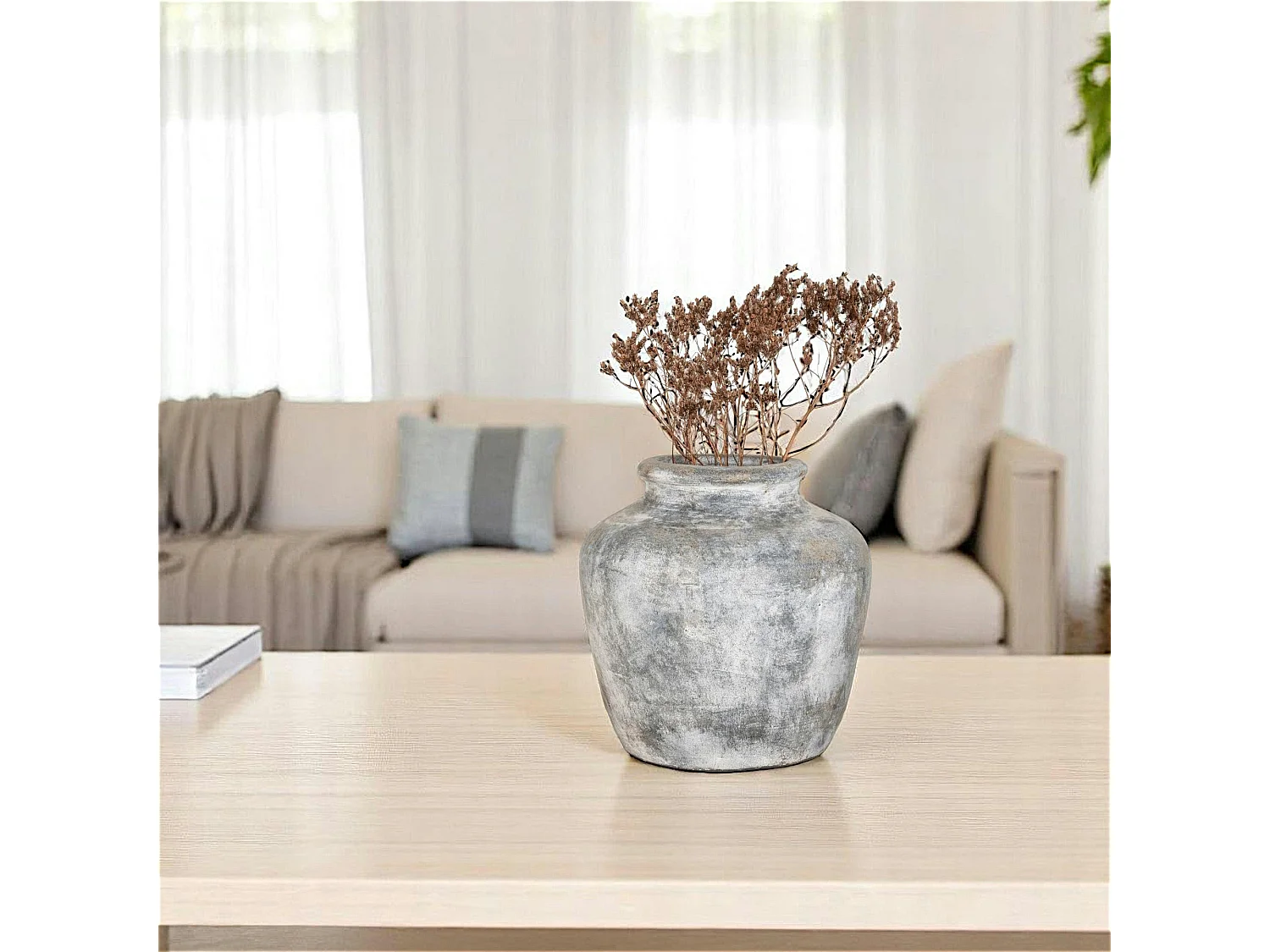 Vase décoratif vintage gris clair