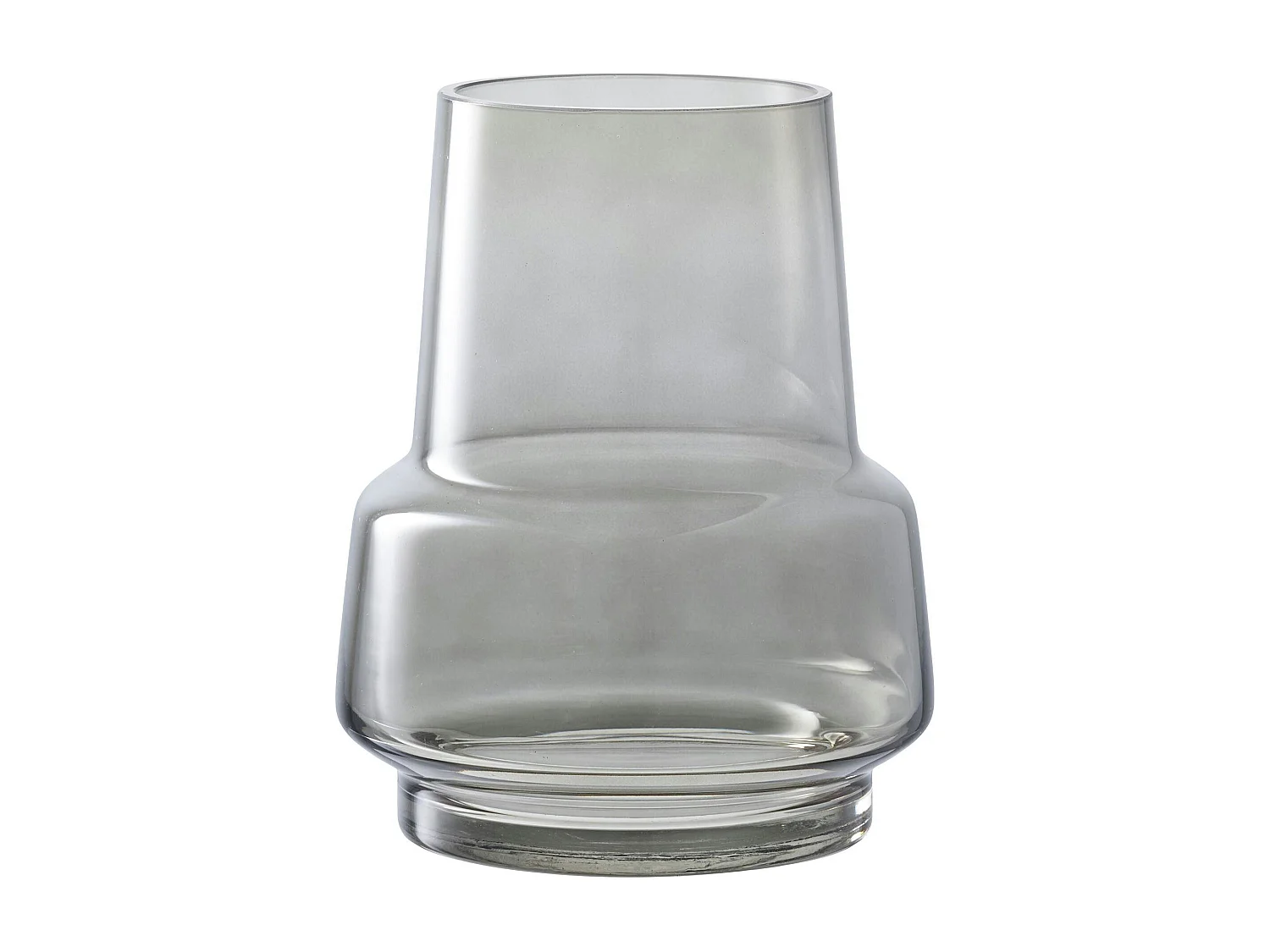 Vase en verre fumé gris