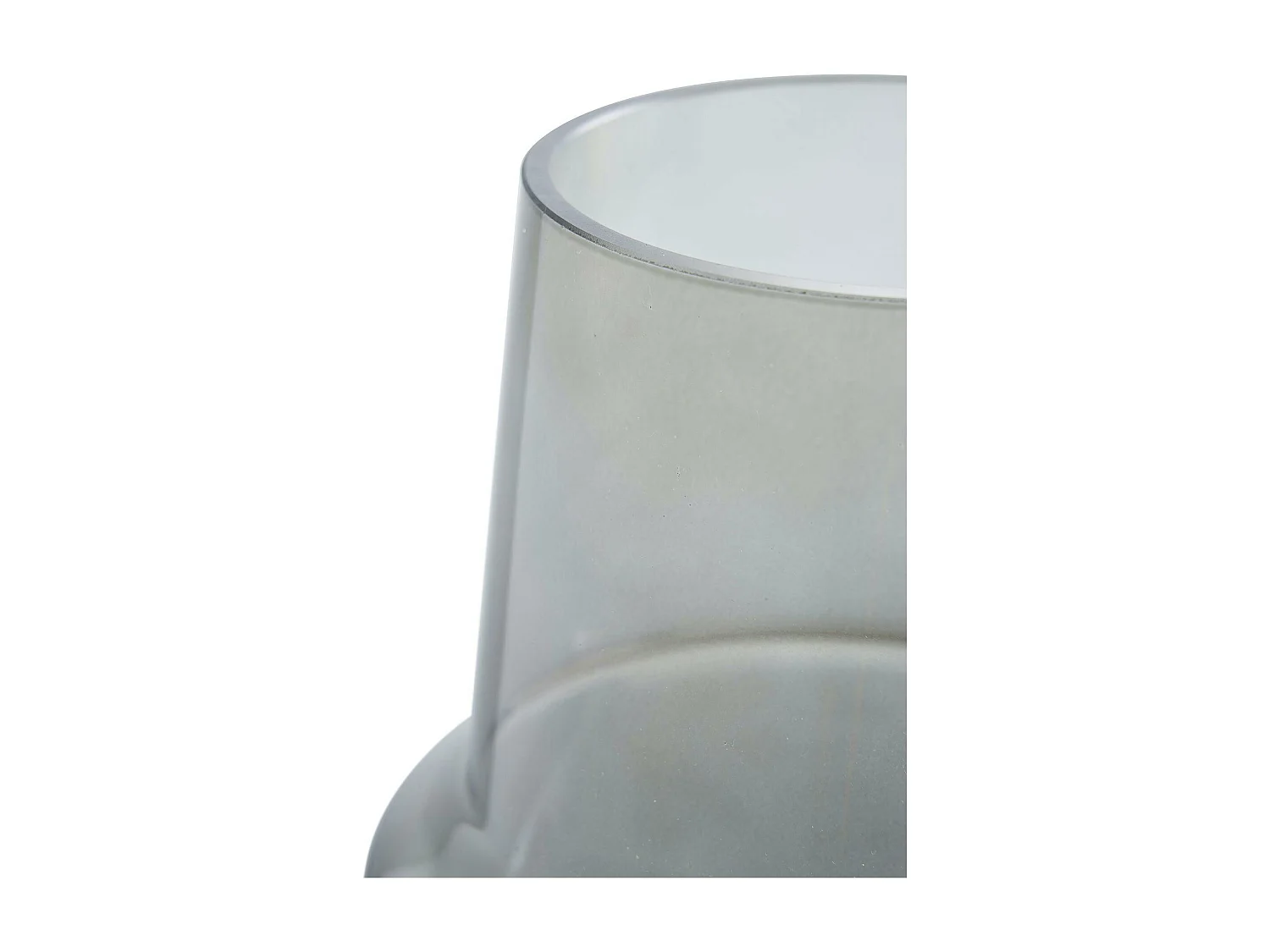 Vase en verre fumé gris