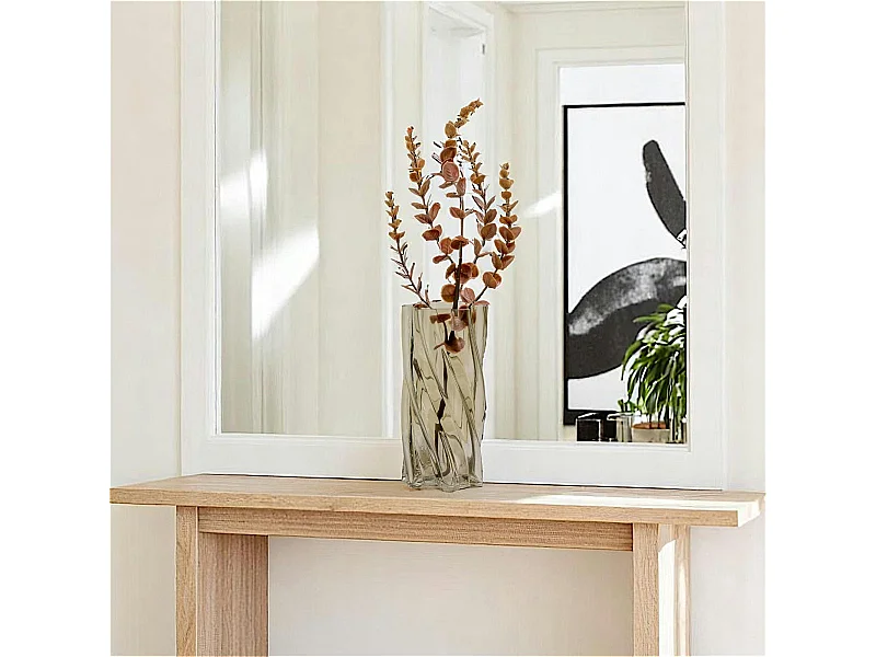 Vase décoratif vert en verre soufflé