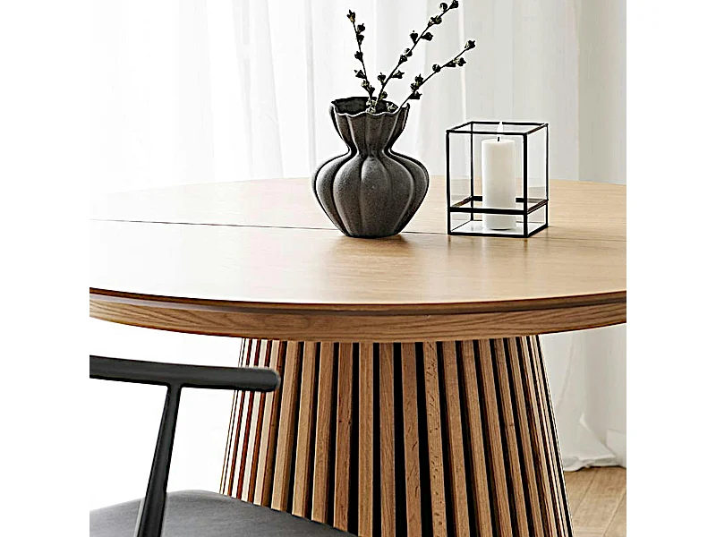 Vase corolle en céramique noire