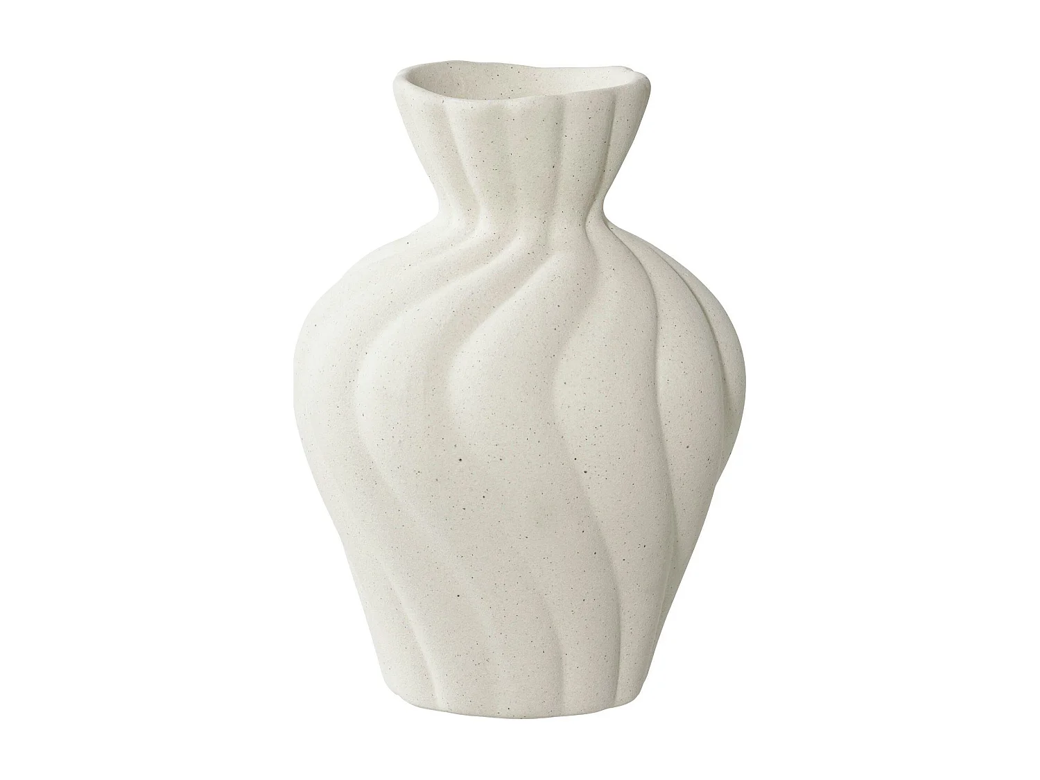 Vase corolle en céramique blanche (ensemble de 2)