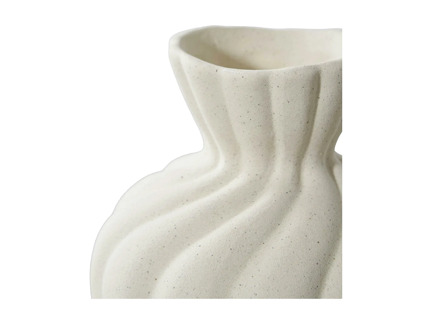 Vase corolle en céramique blanche (ensemble de 2)