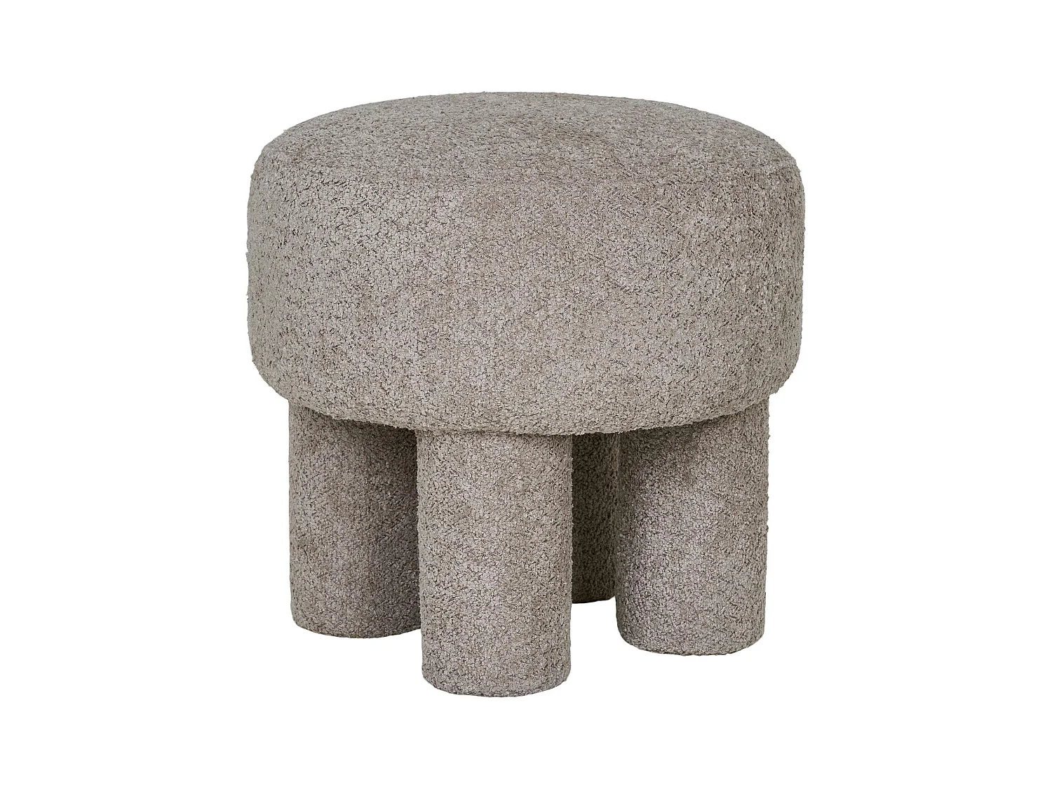 Pouf de salon gris clair sur pieds BRUGES