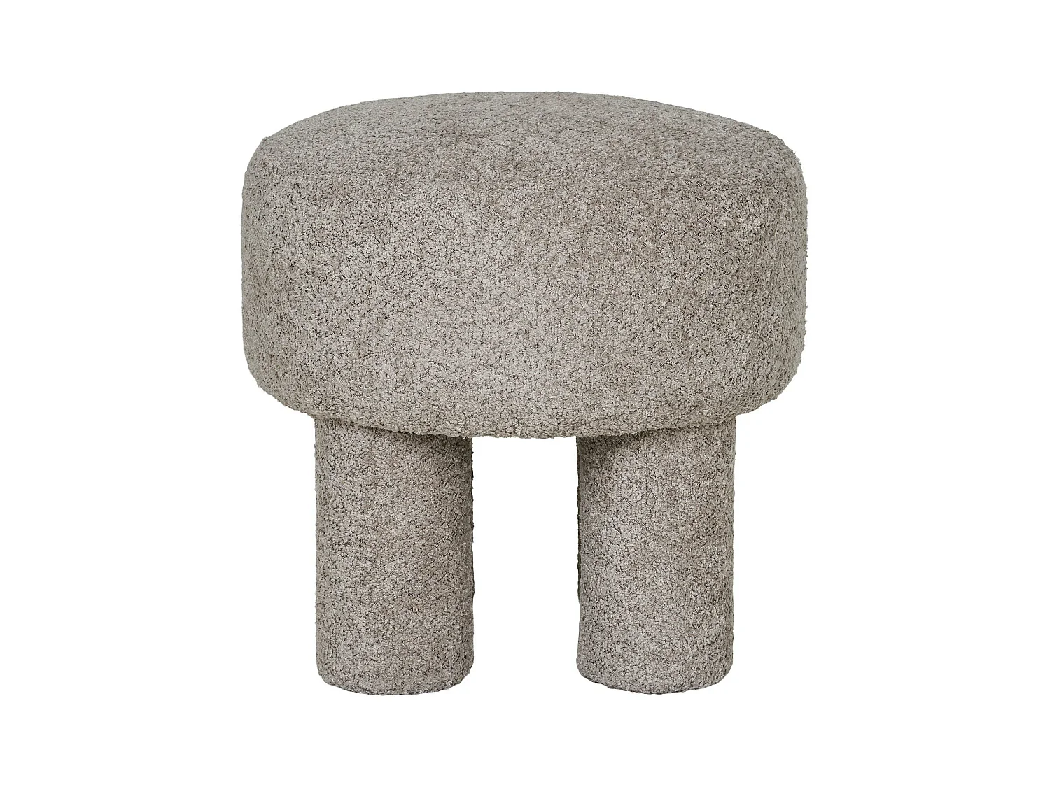 Pouf de salon gris clair sur pieds BRUGES