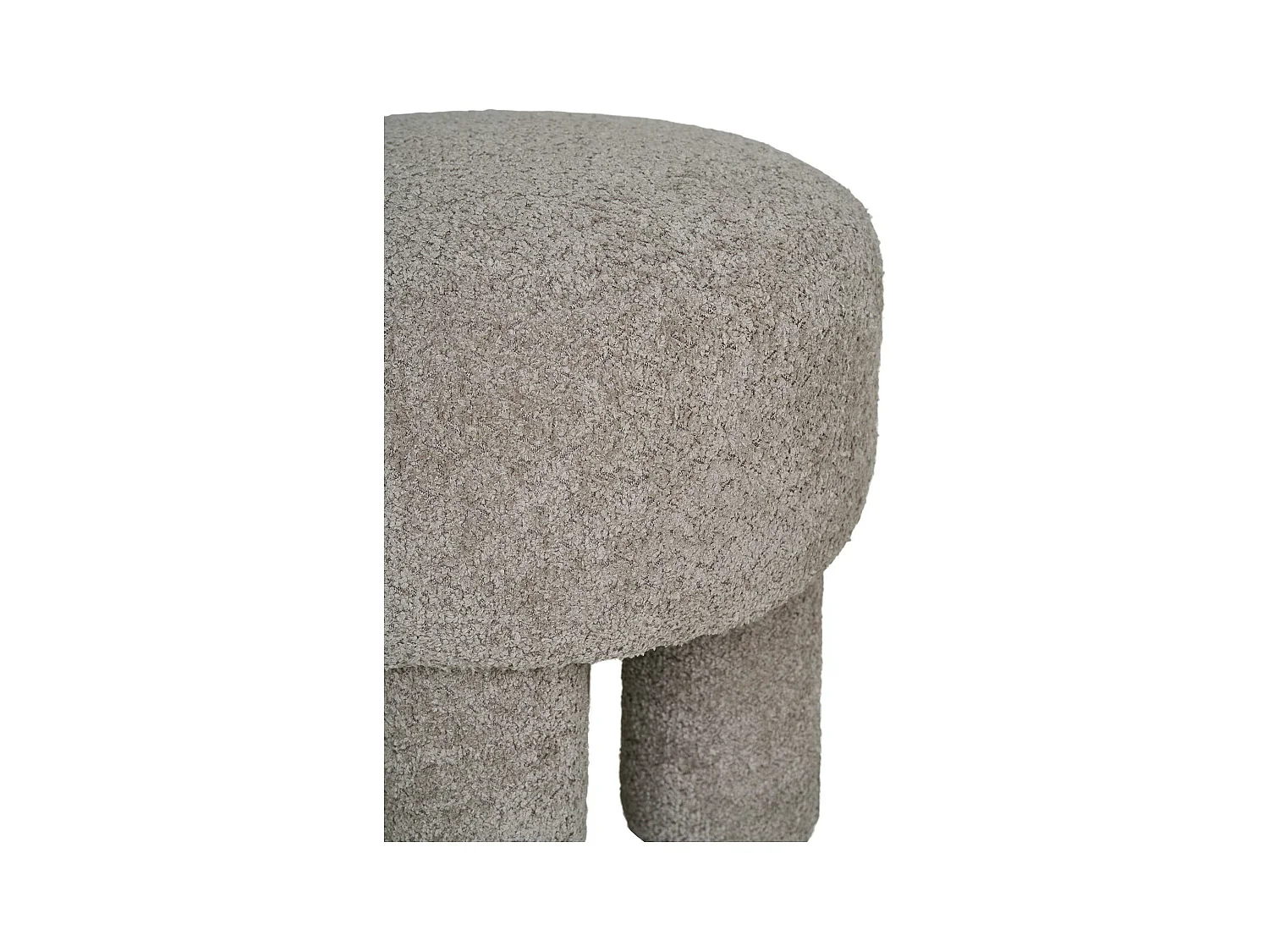 Pouf de salon gris clair sur pieds BRUGES