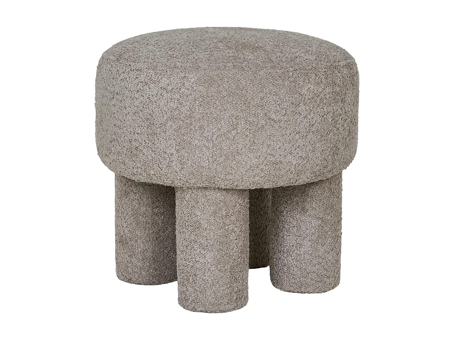 Pouf de salon gris clair sur pieds BRUGES