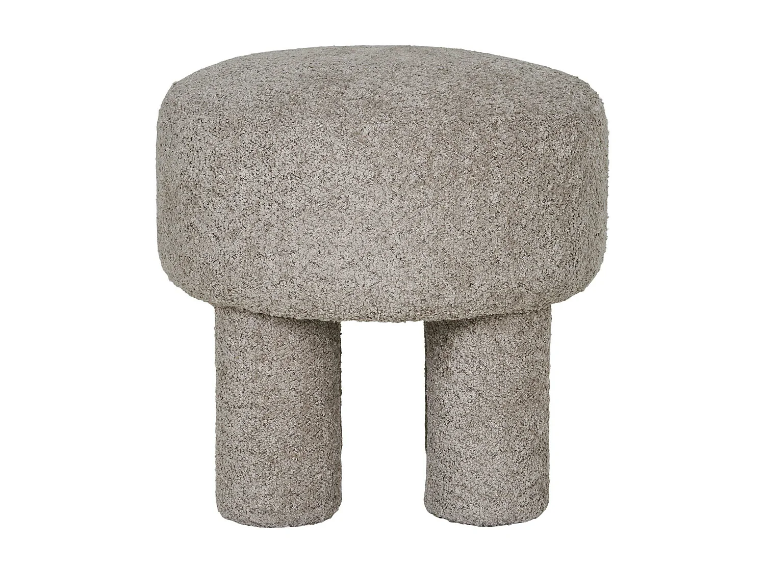 Pouf de salon gris clair sur pieds BRUGES