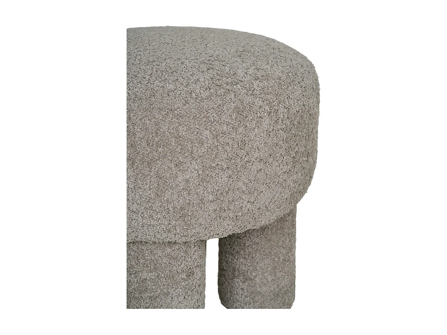 Pouf de salon gris clair sur pieds BRUGES