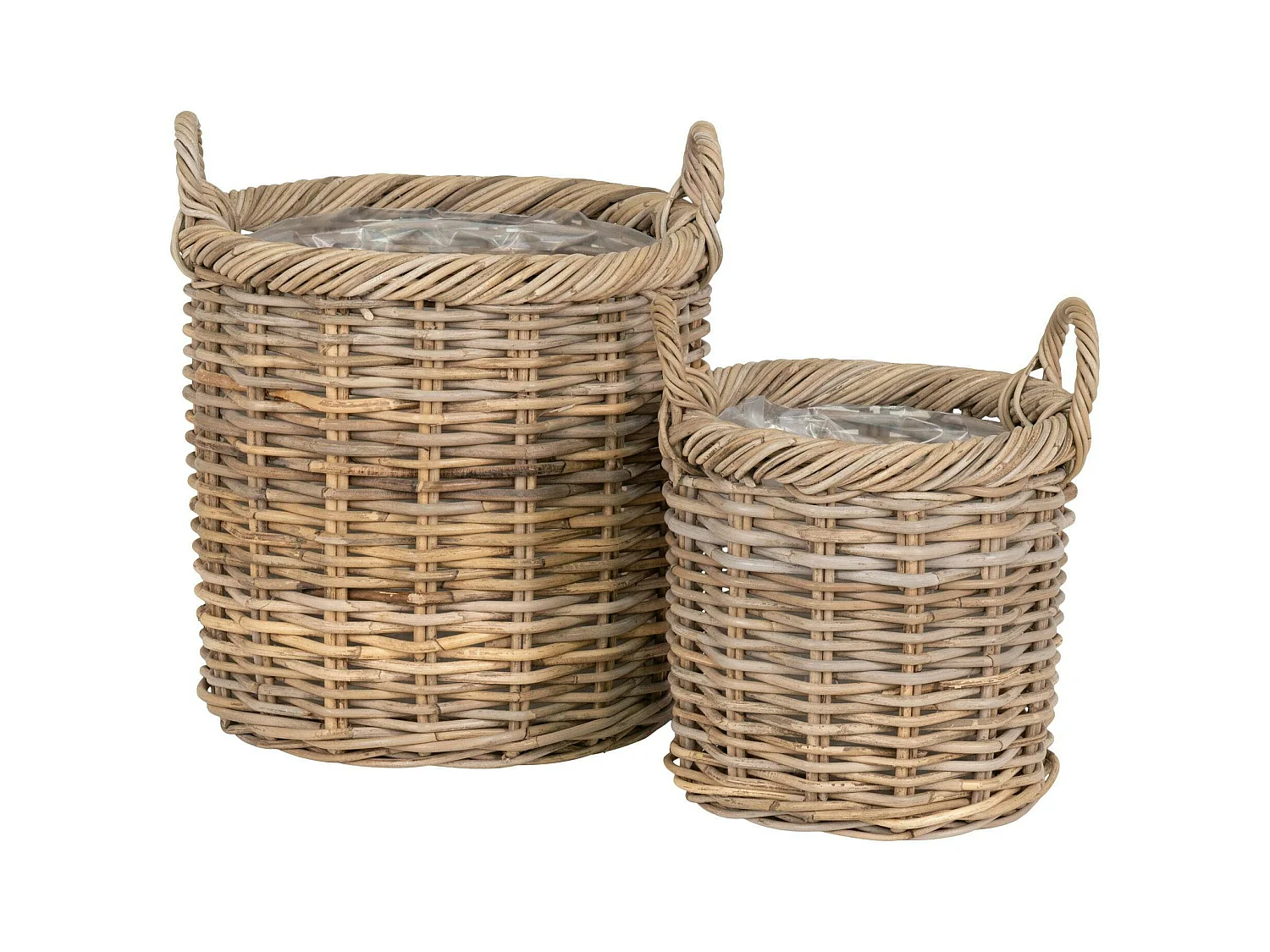 Cache-pot haut pour plantes ou graminées (lot de 2)