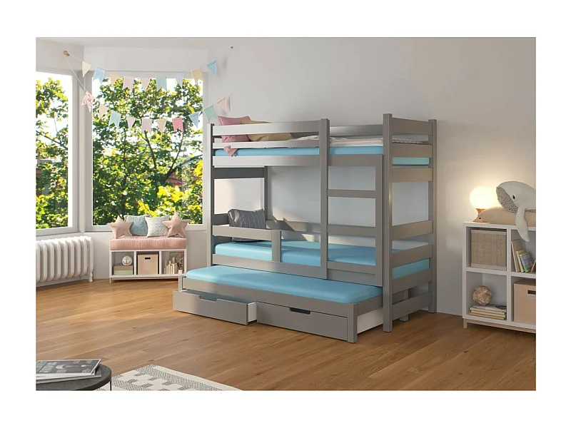 Letto Carlos Premium (80x180) /materasso incluso/grigio