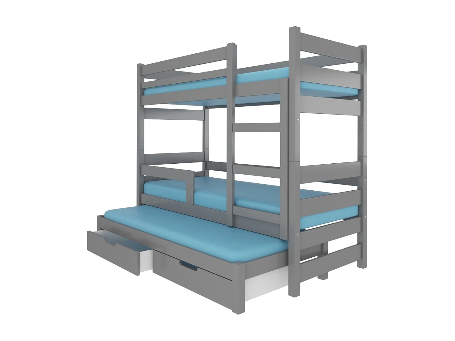 Bett Carlos Premium (80x180)/Matratze inklusive/grau