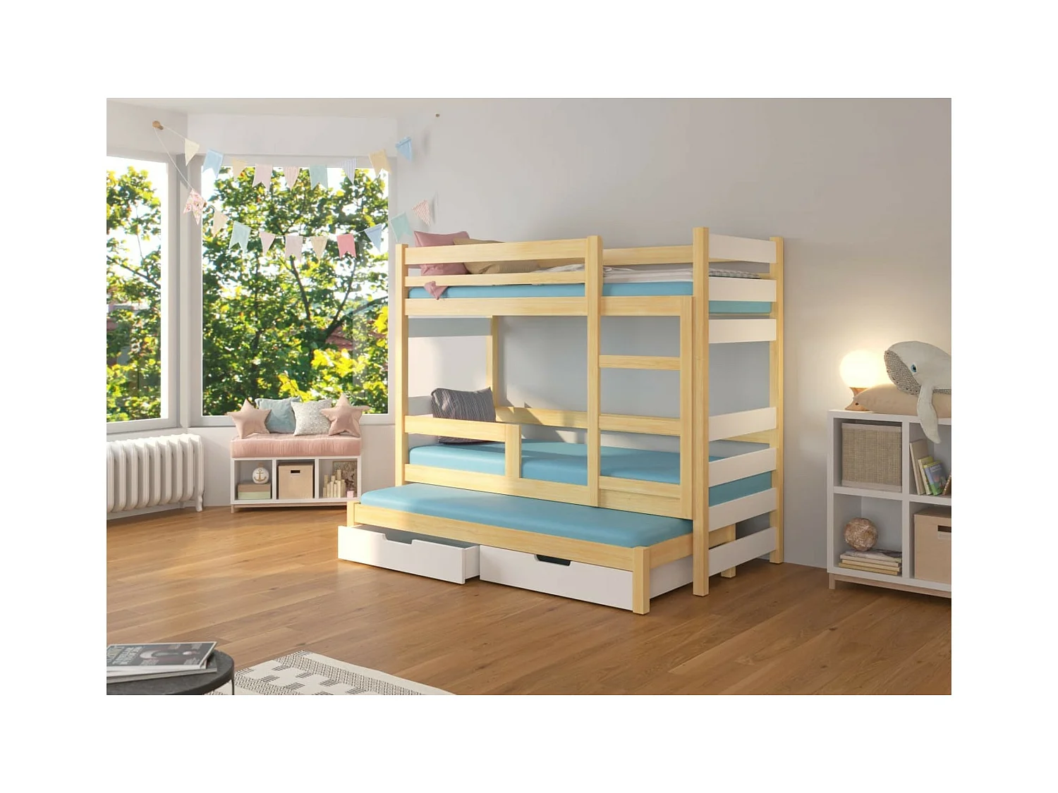 Bett Carlos Lux (80x180)/Matratze inklusive/Weiß