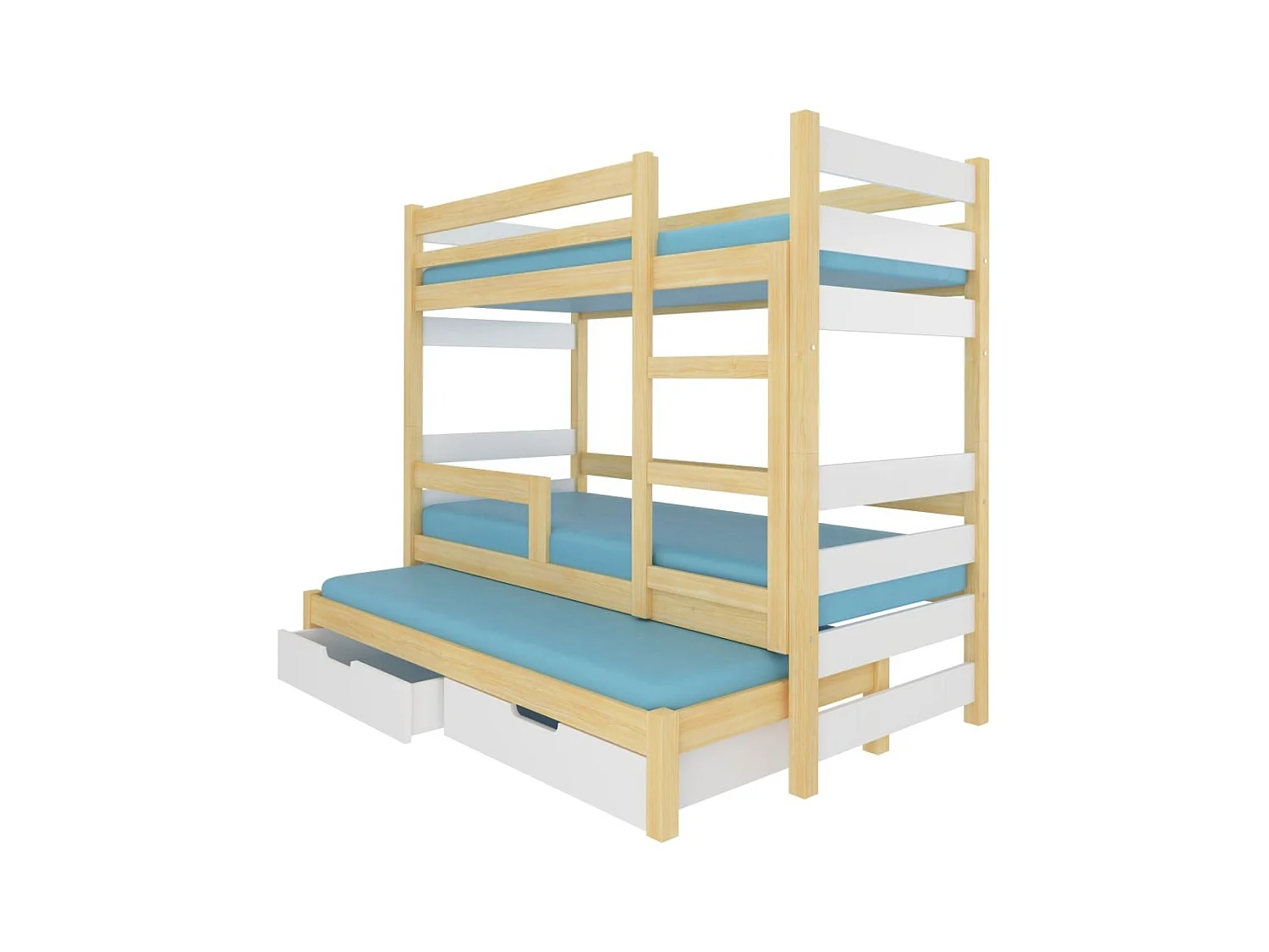 Bett Carlos Lux (80x180)/Matratze inklusive/Weiß