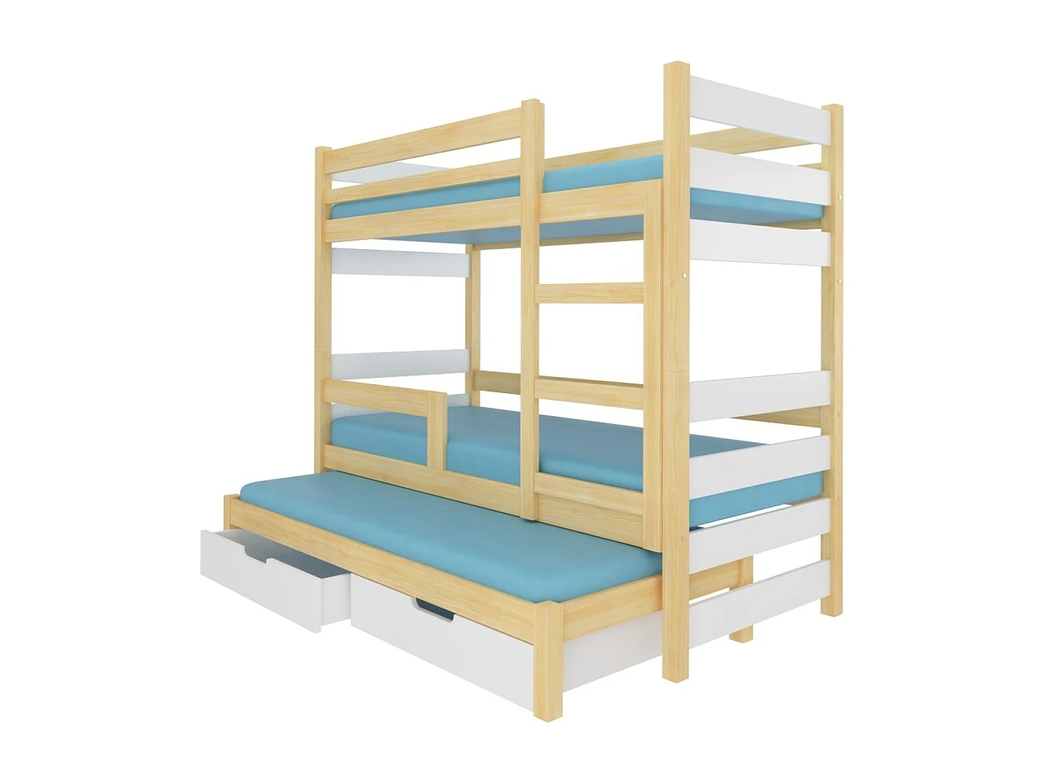 Bett Carlos Lux (80x180)/Matratze inklusive/Weiß