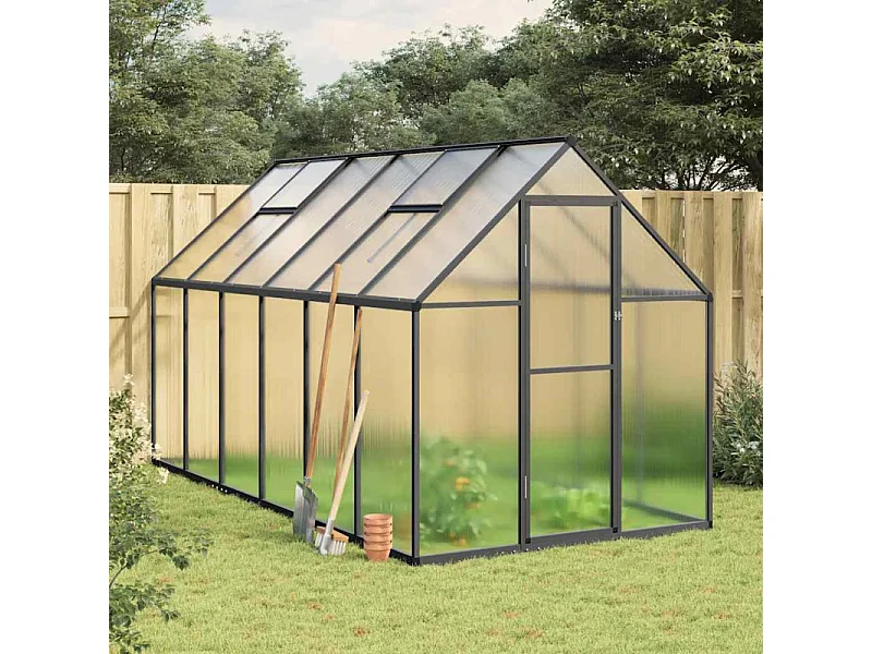 Serre avec cadre de base anthracite 334x169x195 cm aluminium