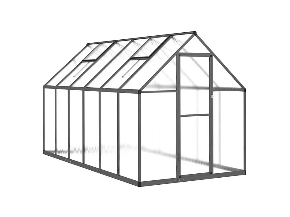 Serre avec cadre de base anthracite 334x169x195 cm aluminium
