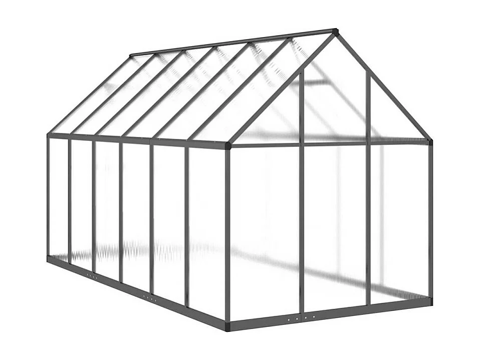 Serre avec cadre de base anthracite 334x169x195 cm aluminium