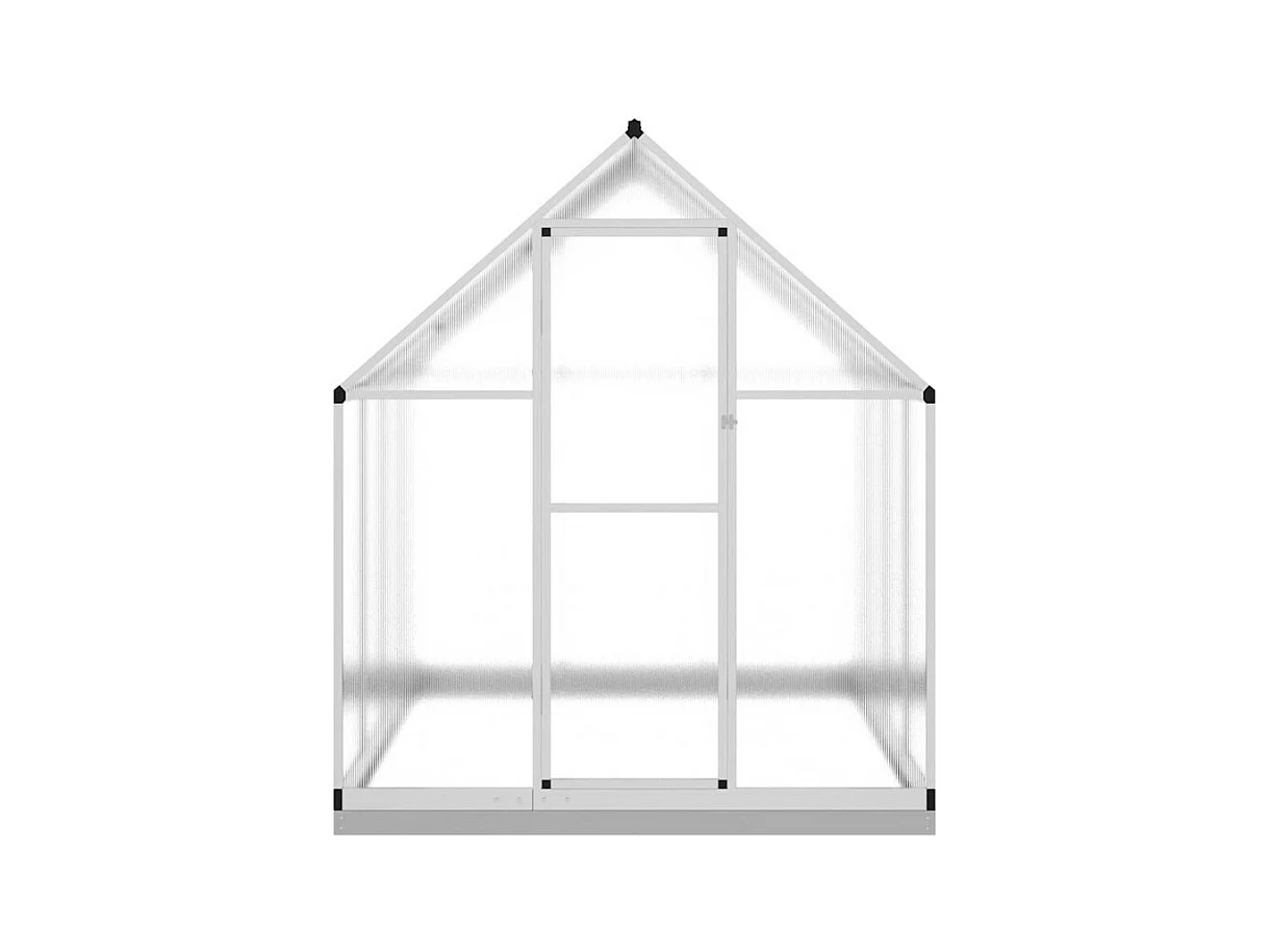 Serre avec cadre de base argenté 224x169x202 cm aluminium