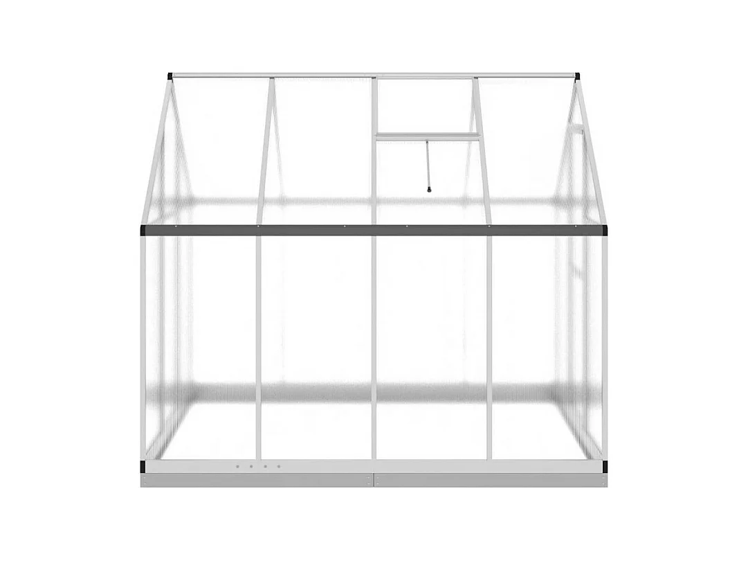 Serre avec cadre de base argenté 224x169x202 cm aluminium