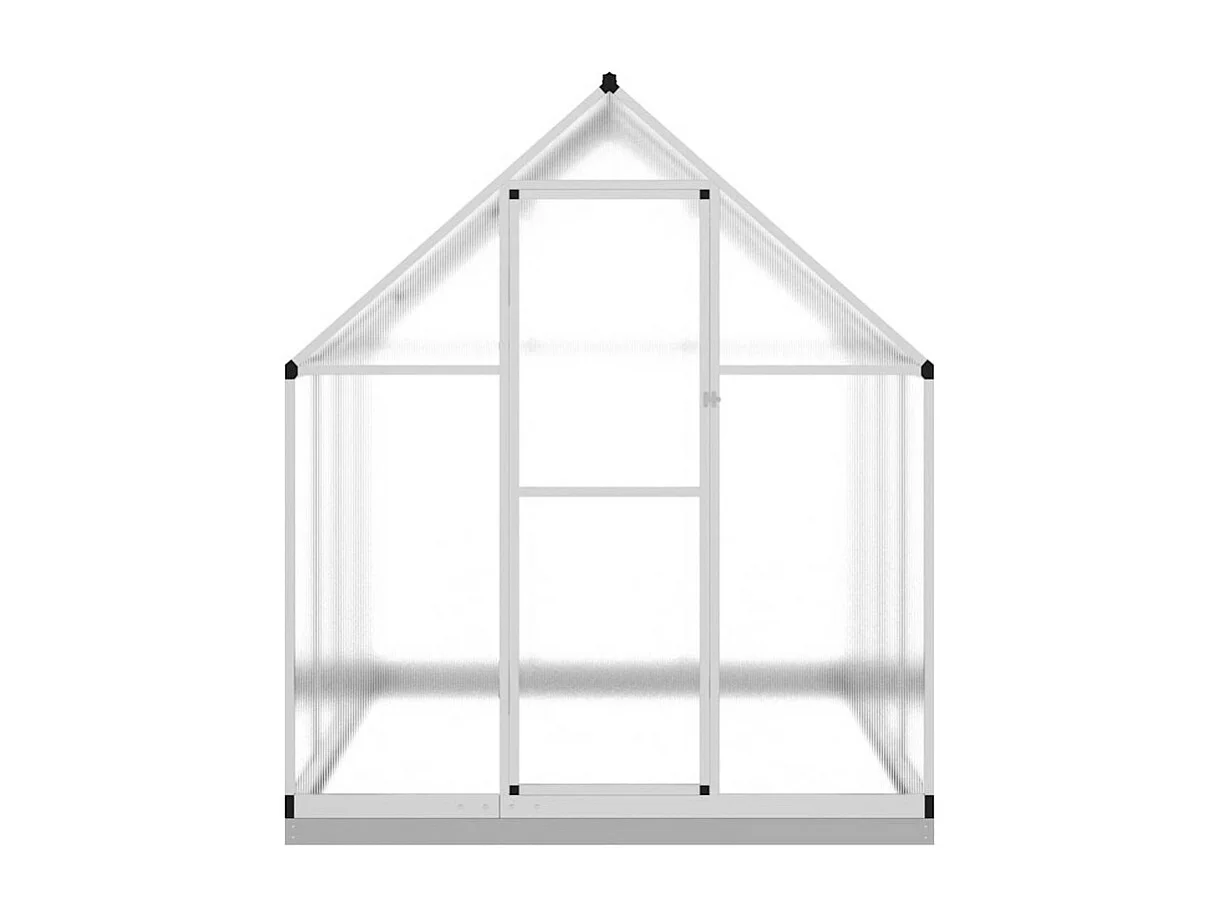 Serre avec cadre de base argenté 224x169x202 cm aluminium