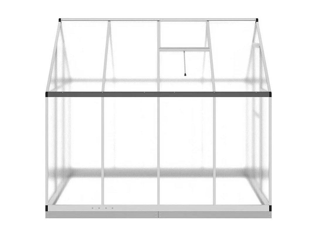 Serre avec cadre de base argenté 224x169x202 cm aluminium