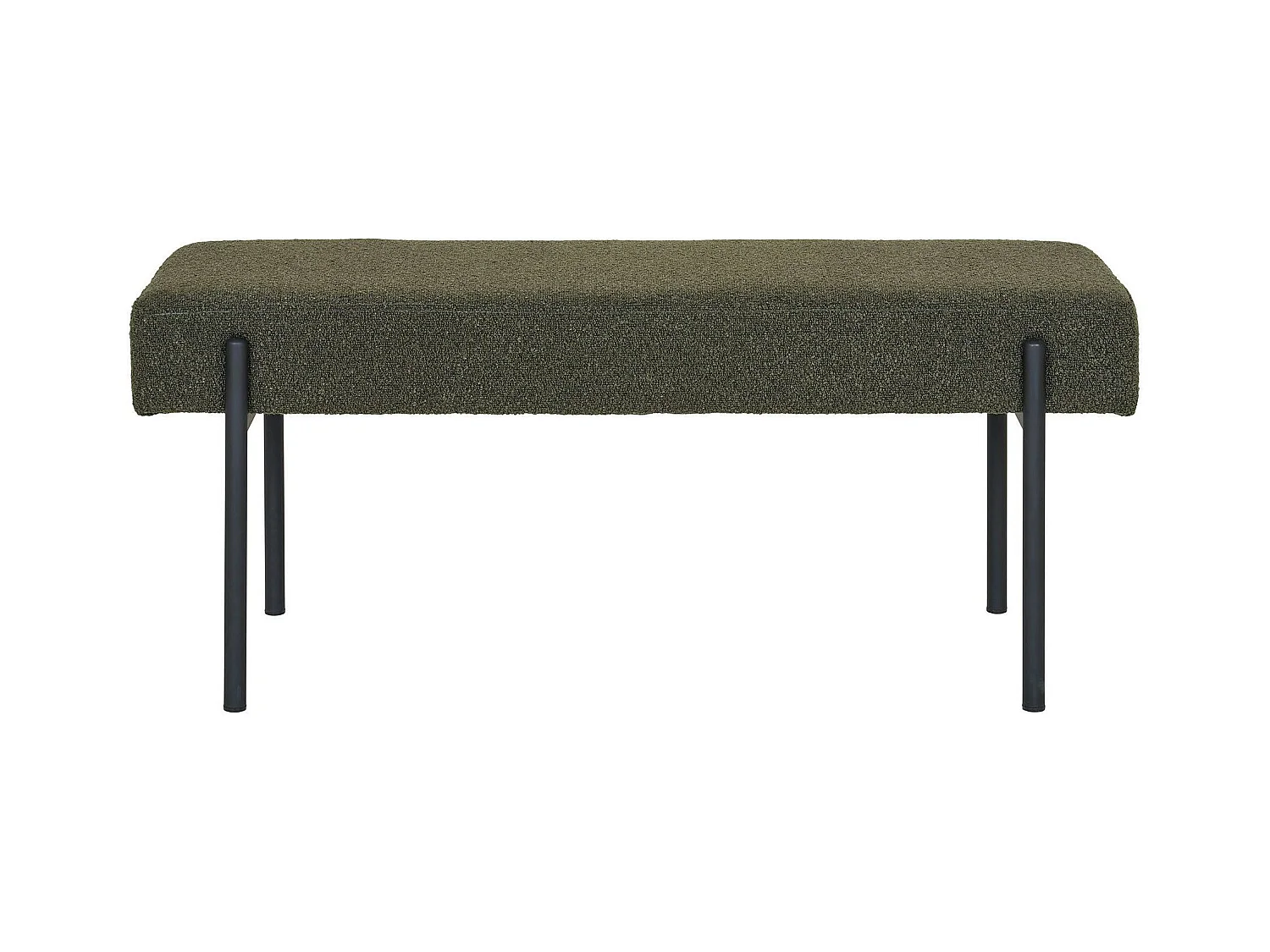 Banc d'entrée vert foncé en bouclette, style moderne BRUGES