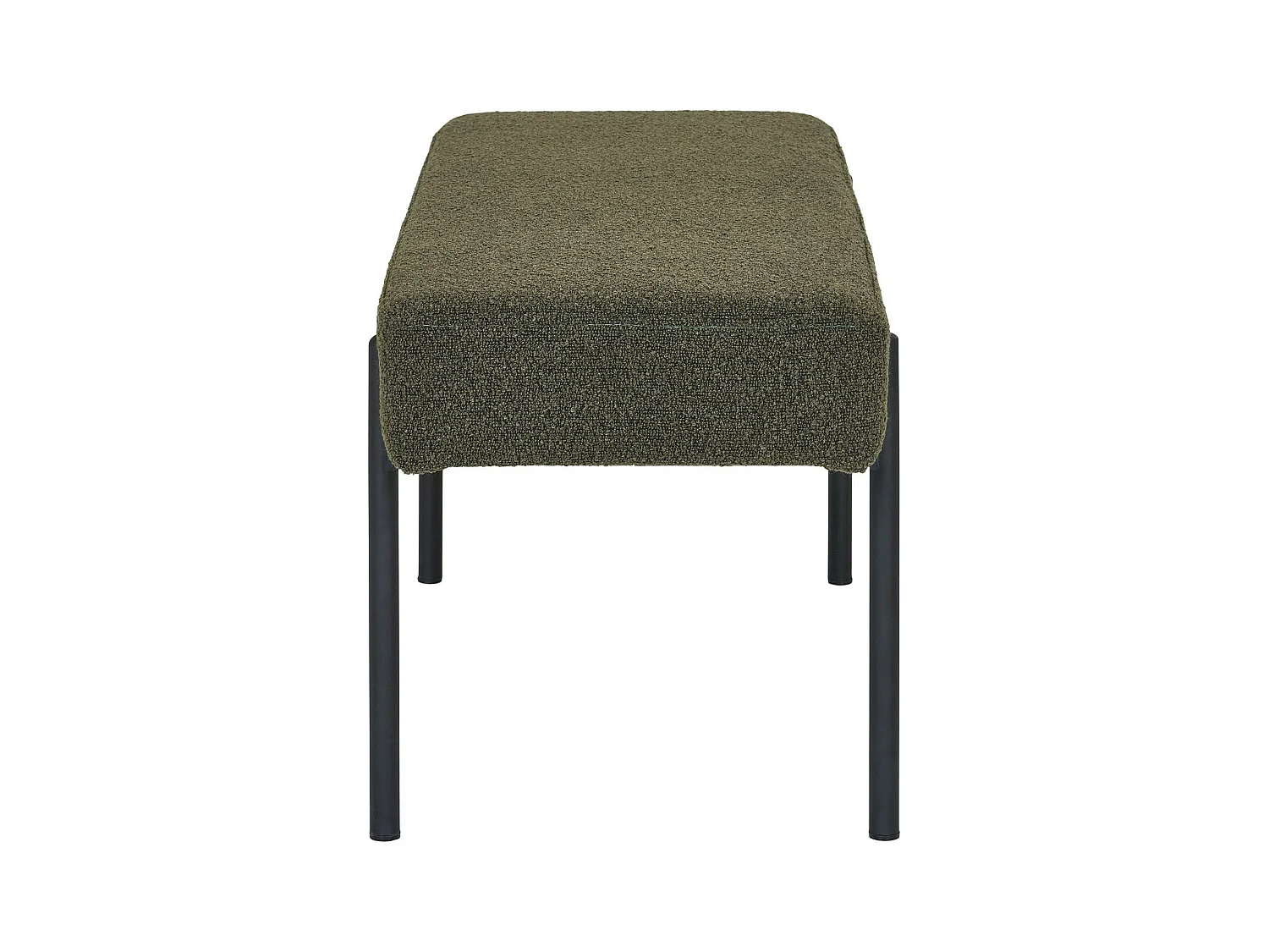 Banc d'entrée vert foncé en bouclette, style moderne BRUGES